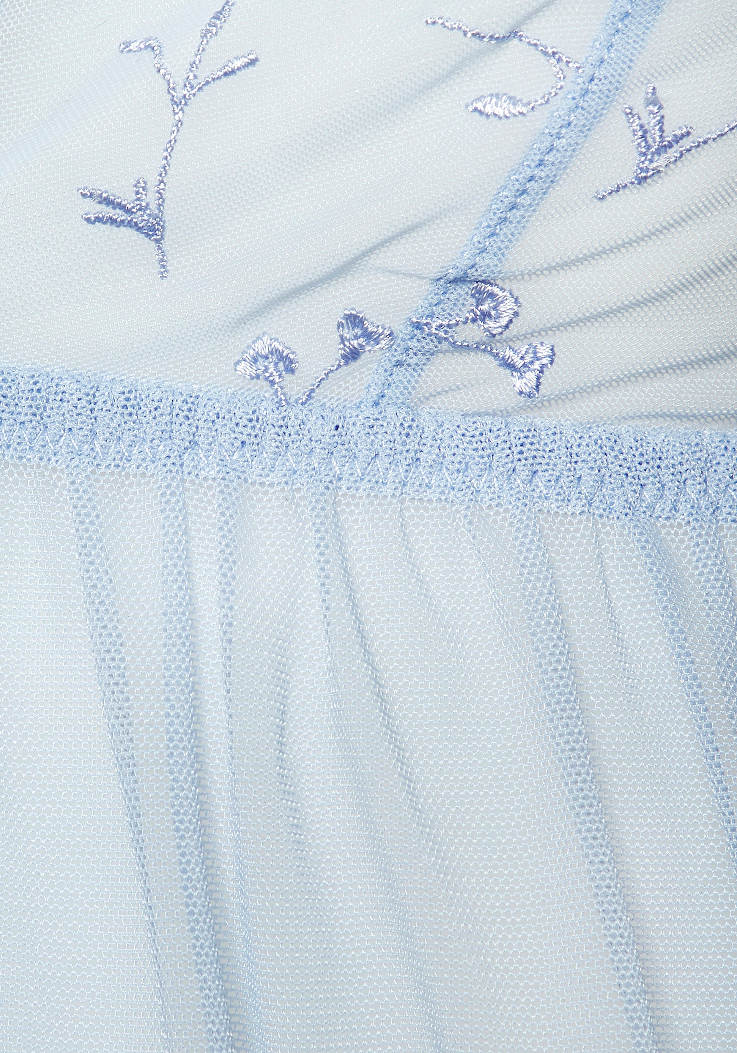 Vivance Negligé Thea aus transparentem Soft-Mesh mit Blumen aus Stickereispitze, Reizwäsche