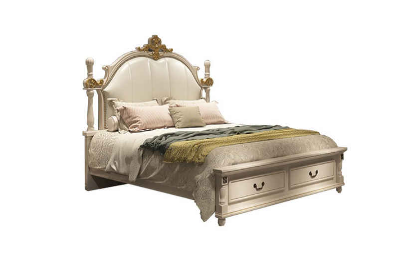 JVmoebel Bett Bett Polster Design Luxus Doppel Betten Königliches Barock Sofort (1-tlg., Bett), Made in Europa