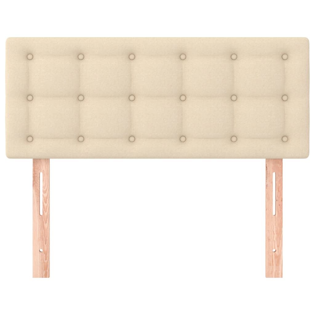 vidaXL Bett Kopfteil Creme 90x5x78/88 cm Stoff (1-tlg)