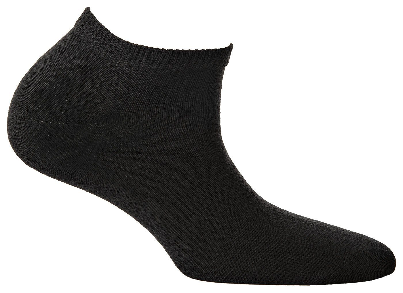 Sneaker Sneakersocken Basic Solid Schwarz Socken Kurzsocken, Borg Unisex - Björn