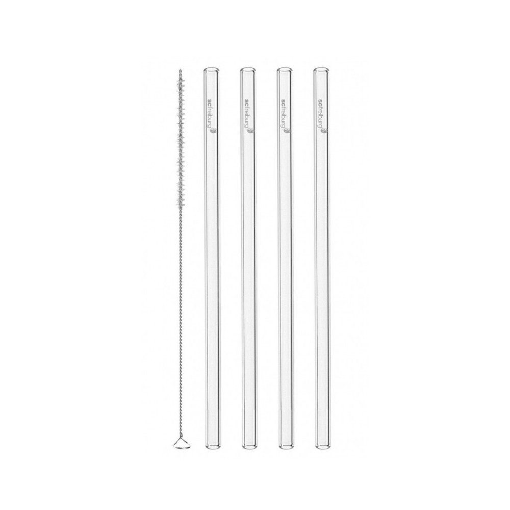 SC Freiburg Küchenorganizer-Set SC Freiburg Trinkhalme (4er-Set+Reinigungsbürste)