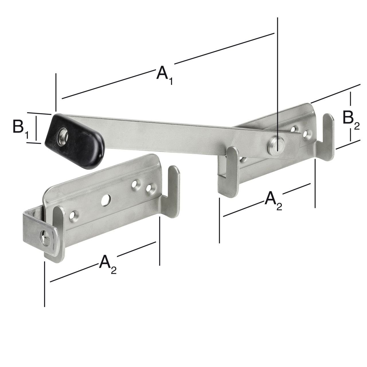 Thumbnail - Vormann Zaun-Eckverbinder Vormann Doppeltorüberwürfe 250/115 x 25/55 mm