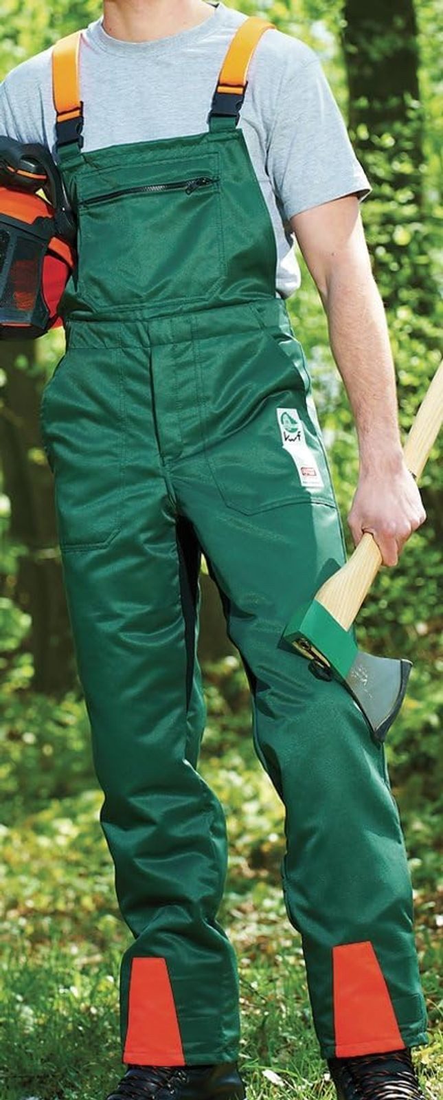 BURI Arbeitslatzhose SCHNITTSCHUTZ-LATZHOSE Forst-Schnittschutzlatzhose 70/30 Gr. 58