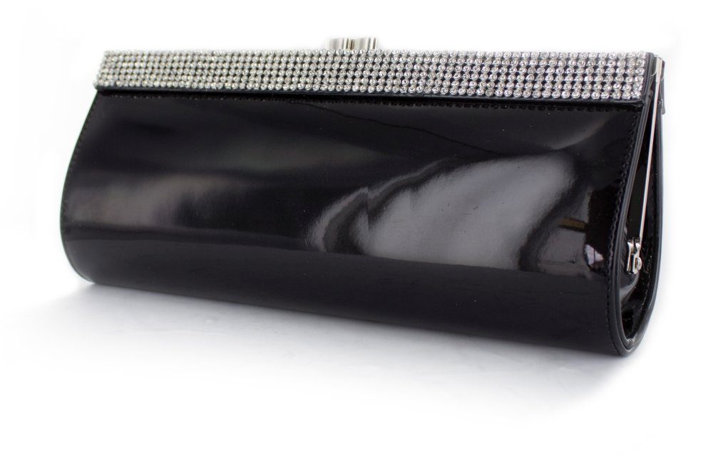 White Lady schwarz Clutch Lena Clutch Lackleder