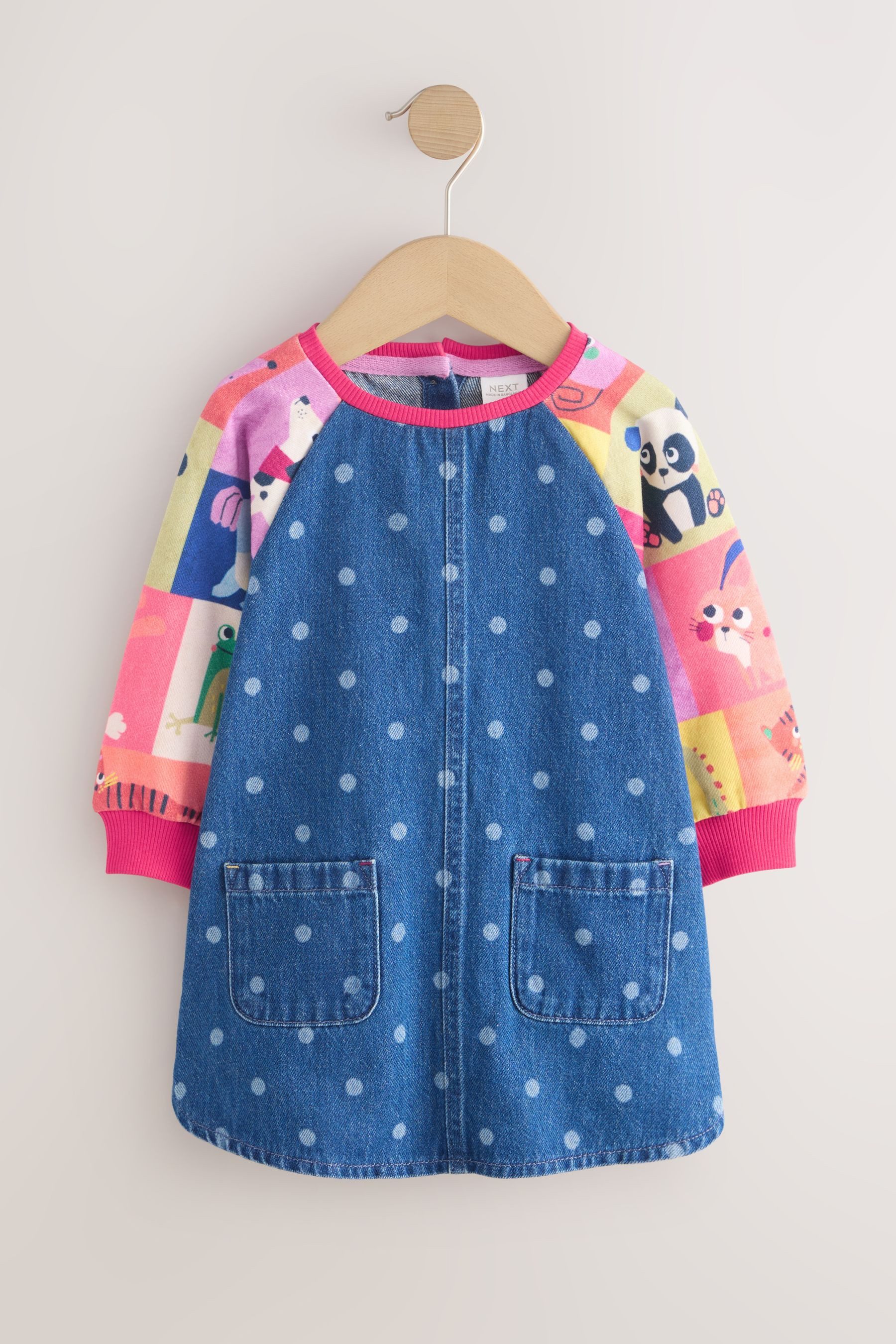 Next Jeanskleid Denim-Kleid mit Raglanärmeln (1-tlg) – Bild 5 von 5