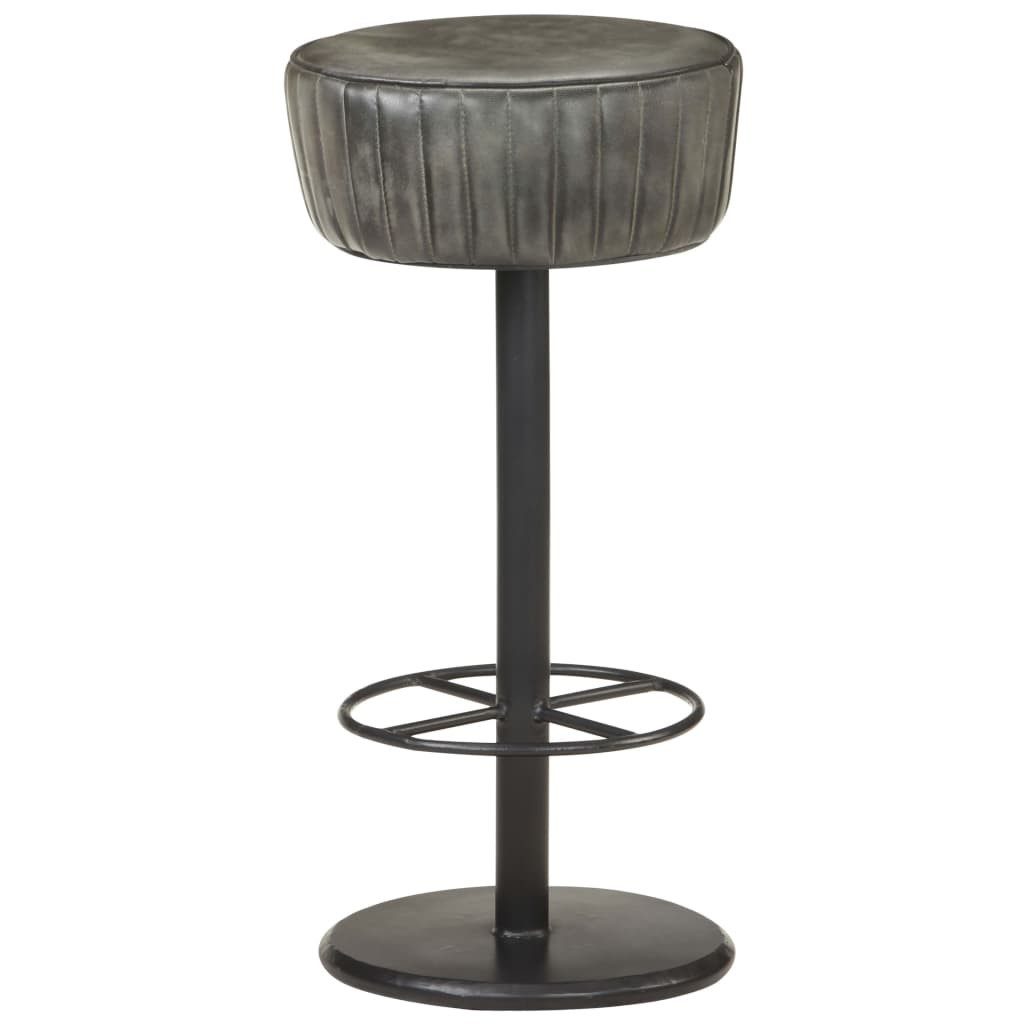 vidaXL Barhocker Barhocker Grau Echtleder (1 günstig online kaufen