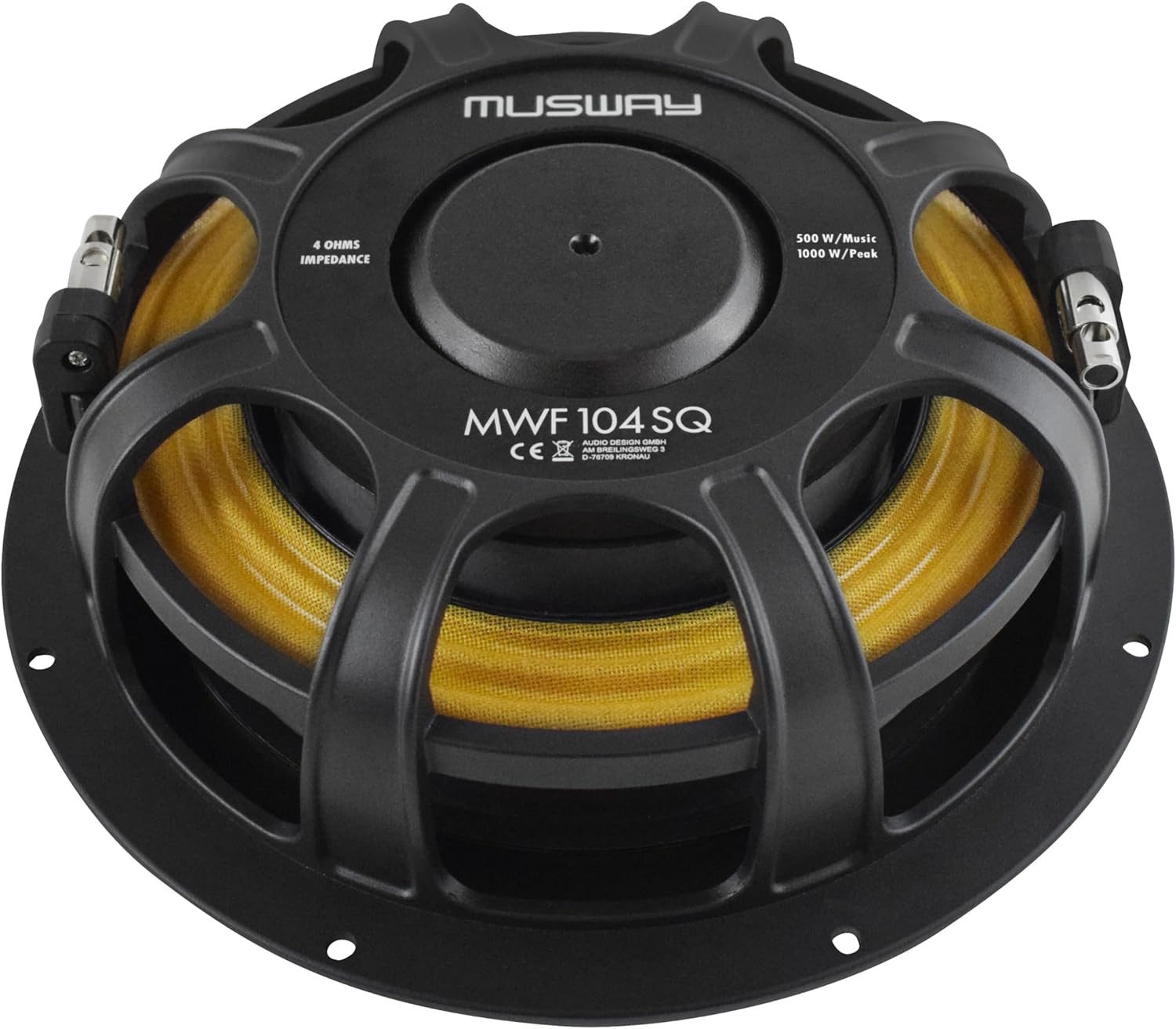Musway MUSWAY MWF104SQ Subwoofer 25 cm, flat Auto-Subwoofer