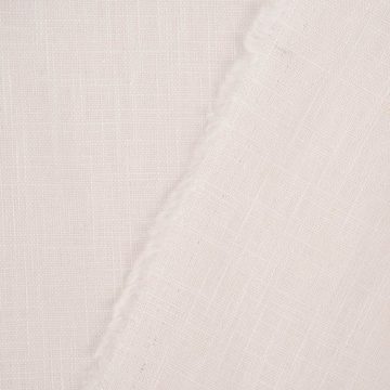 SCHÖNER LEBEN. Stoff Leinenstoff mit Baumwolle vorgewaschen einfarbig ecru 1,40m Breite, allergikergeeignet
