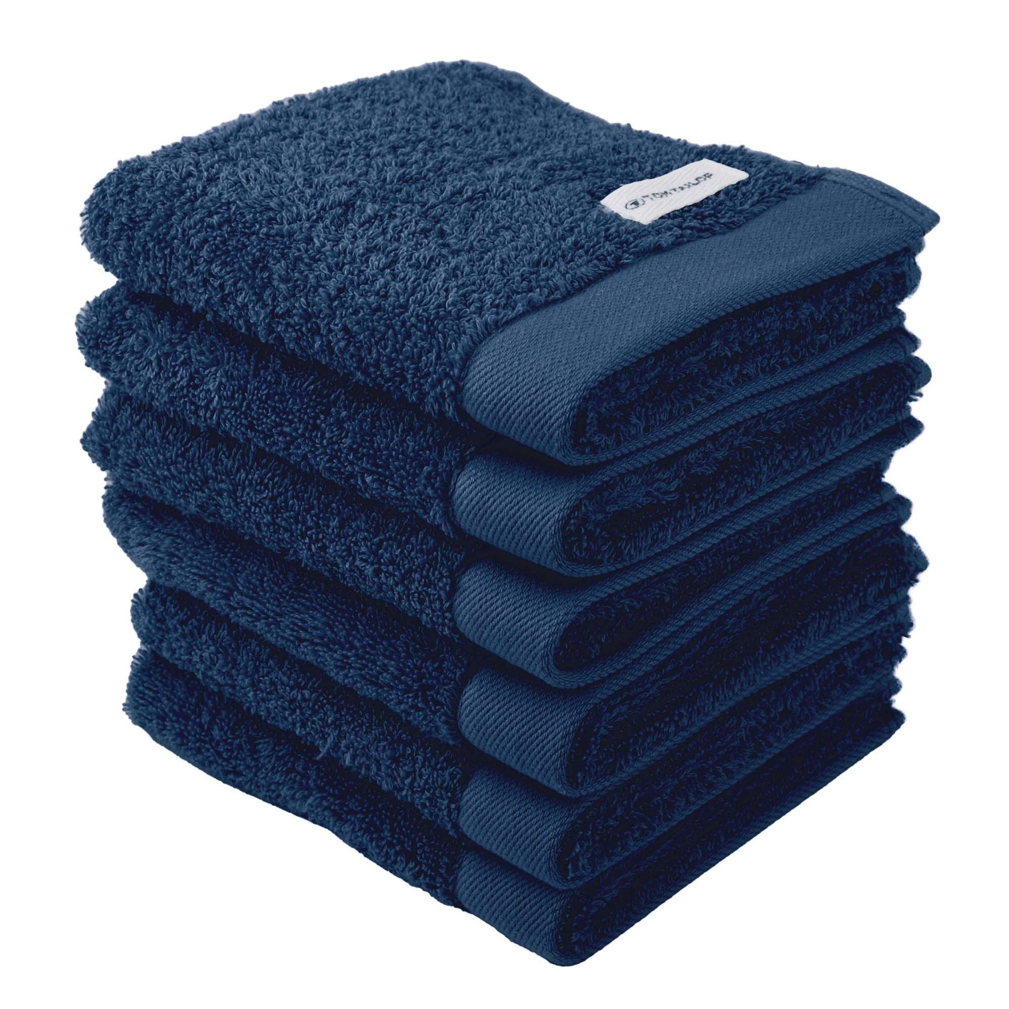 TOM TAILOR Gästehandtücher Unisex Gästetuch 6er Pack Baumwolle, Frottier (6er Pack, 6-St)