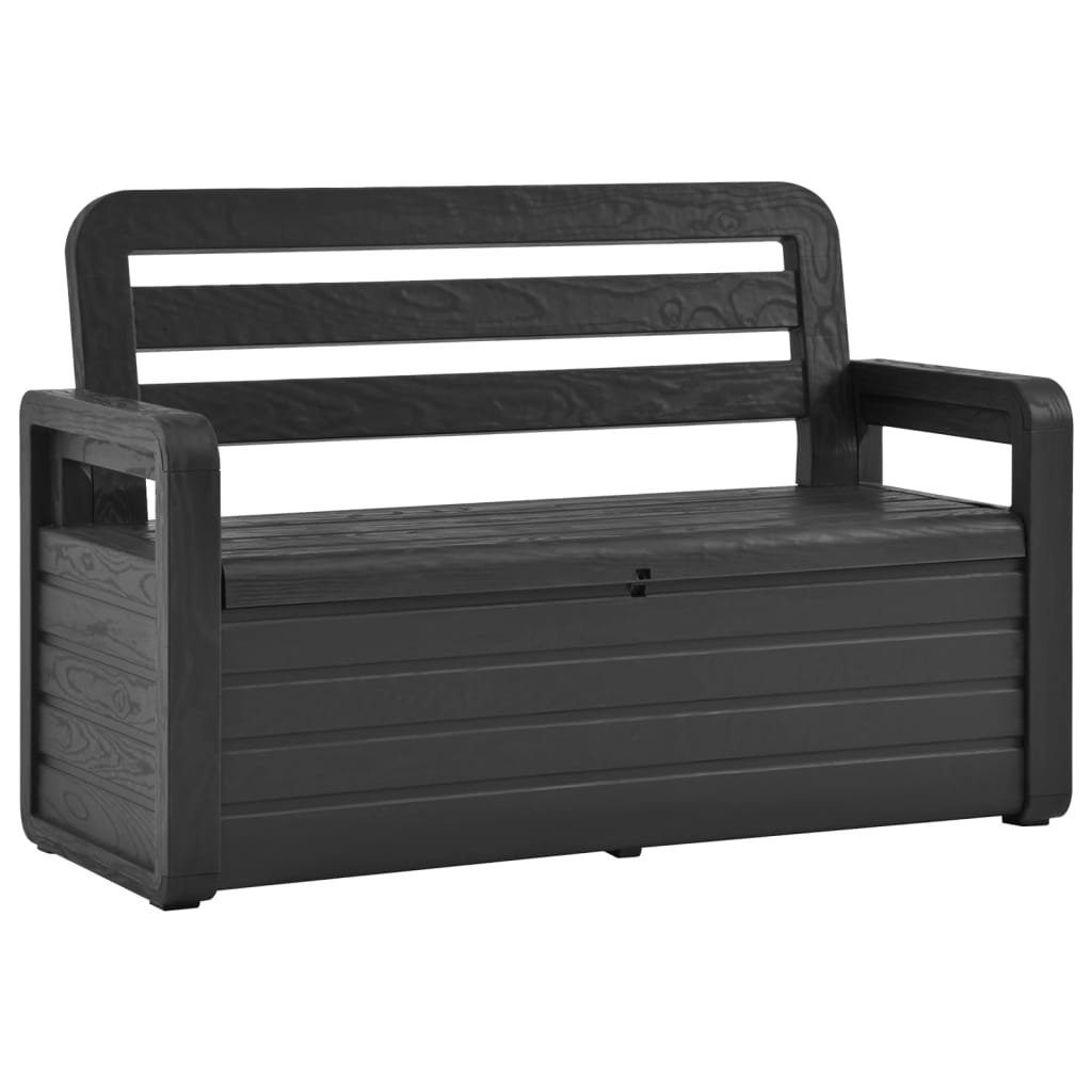 vidaXL Gartenbank »vidaXL Gartenbank mit Stauraum 132,5 cm Kunststoff