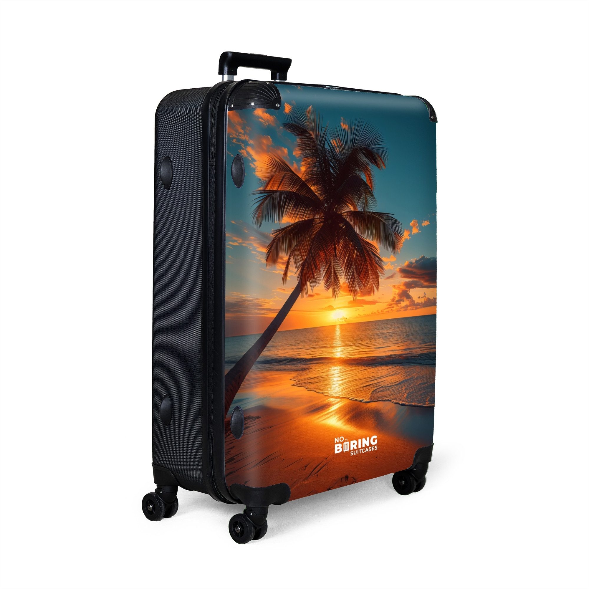 NoBoringSuitcases.com© Hartschalen-Trolley Palme bei Sonnenuntergang 77 günstig online kaufen