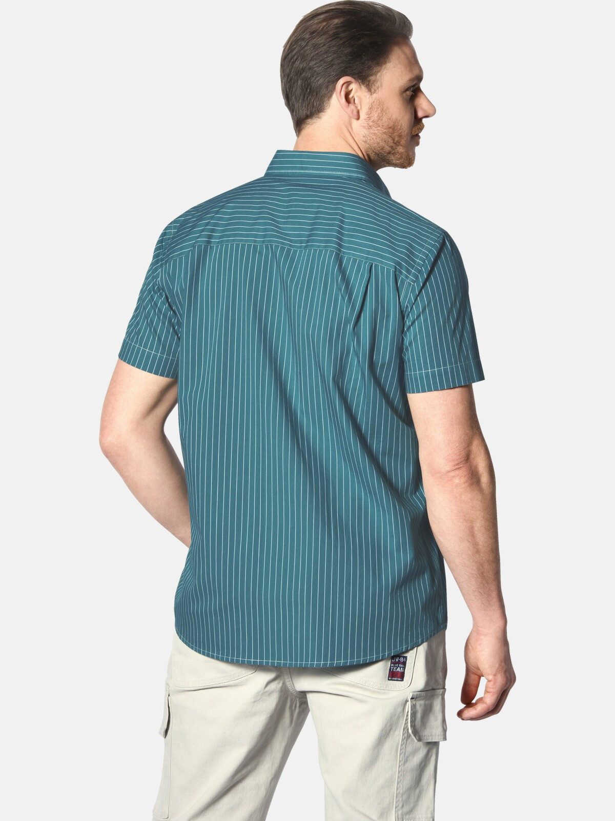 Jan Vanderstorm Kurzarmhemd PERTTU im modischen Streifendesign günstig online kaufen