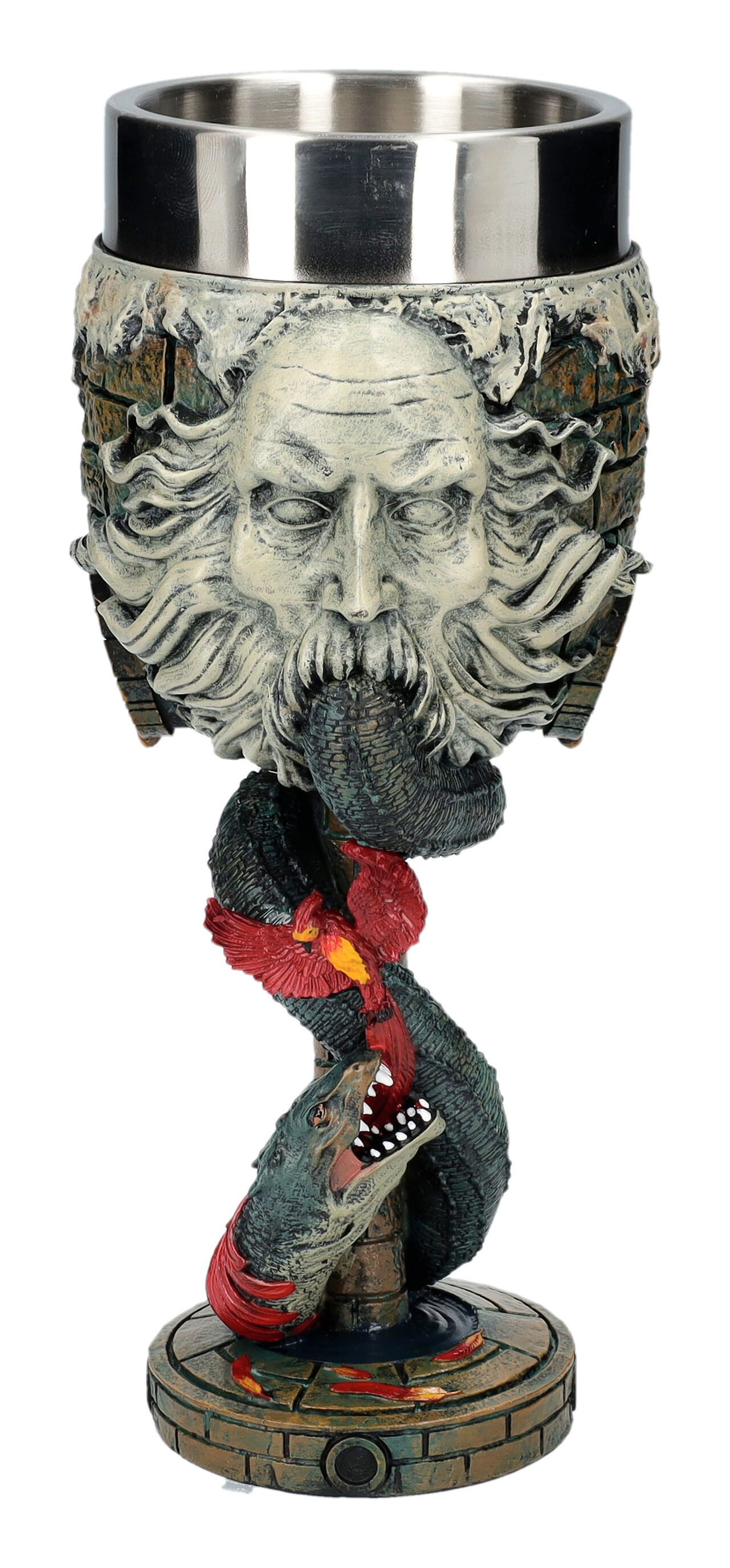Figuren Shop GmbH Becher Kelch Harry Potter - Kammer des Schreckens - Weinkelch Merchandise, Kunststein (Polyresin), Edelstahl