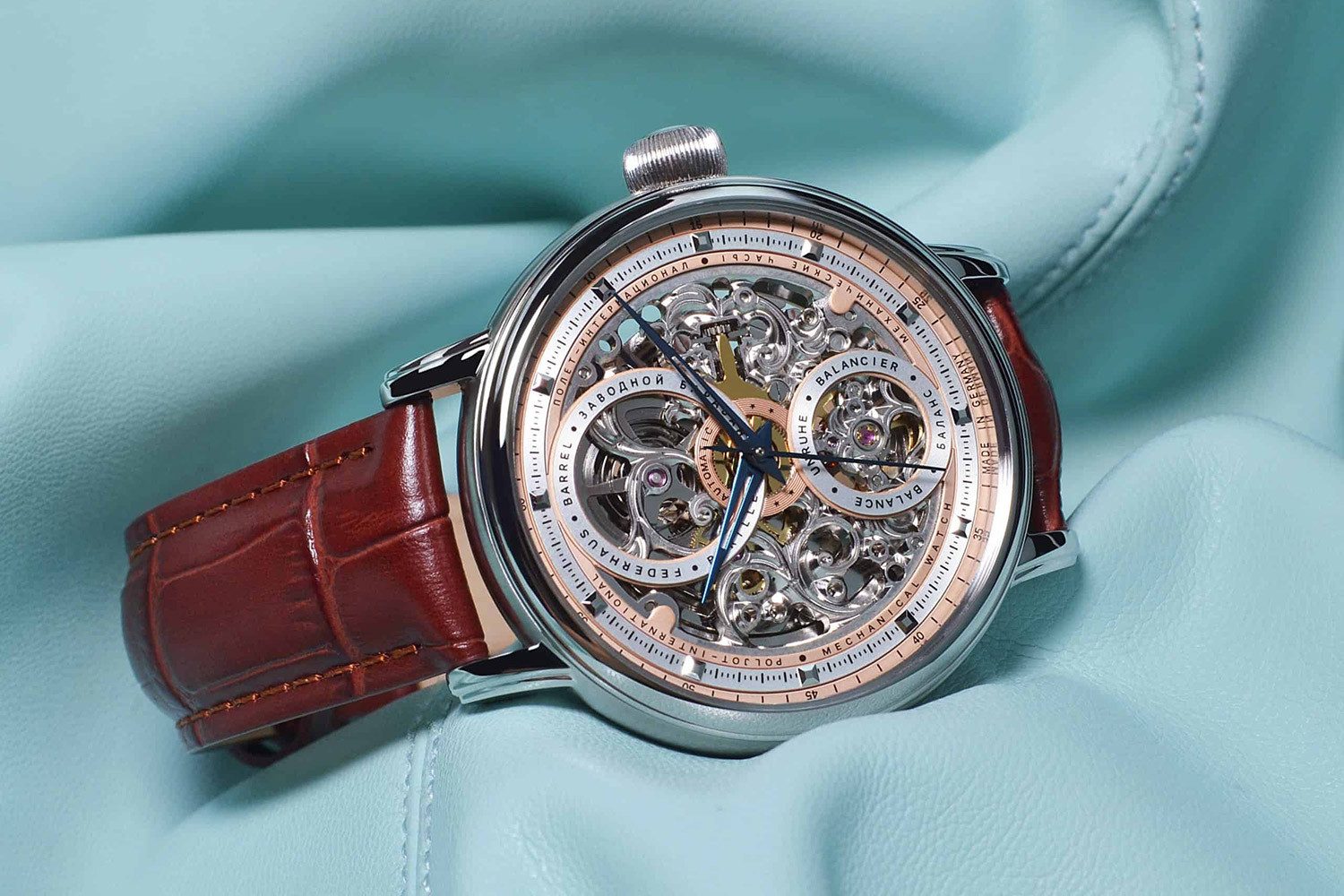 Poljot International Automatikuhr Automatik Hermitage Braun/Silberfarben