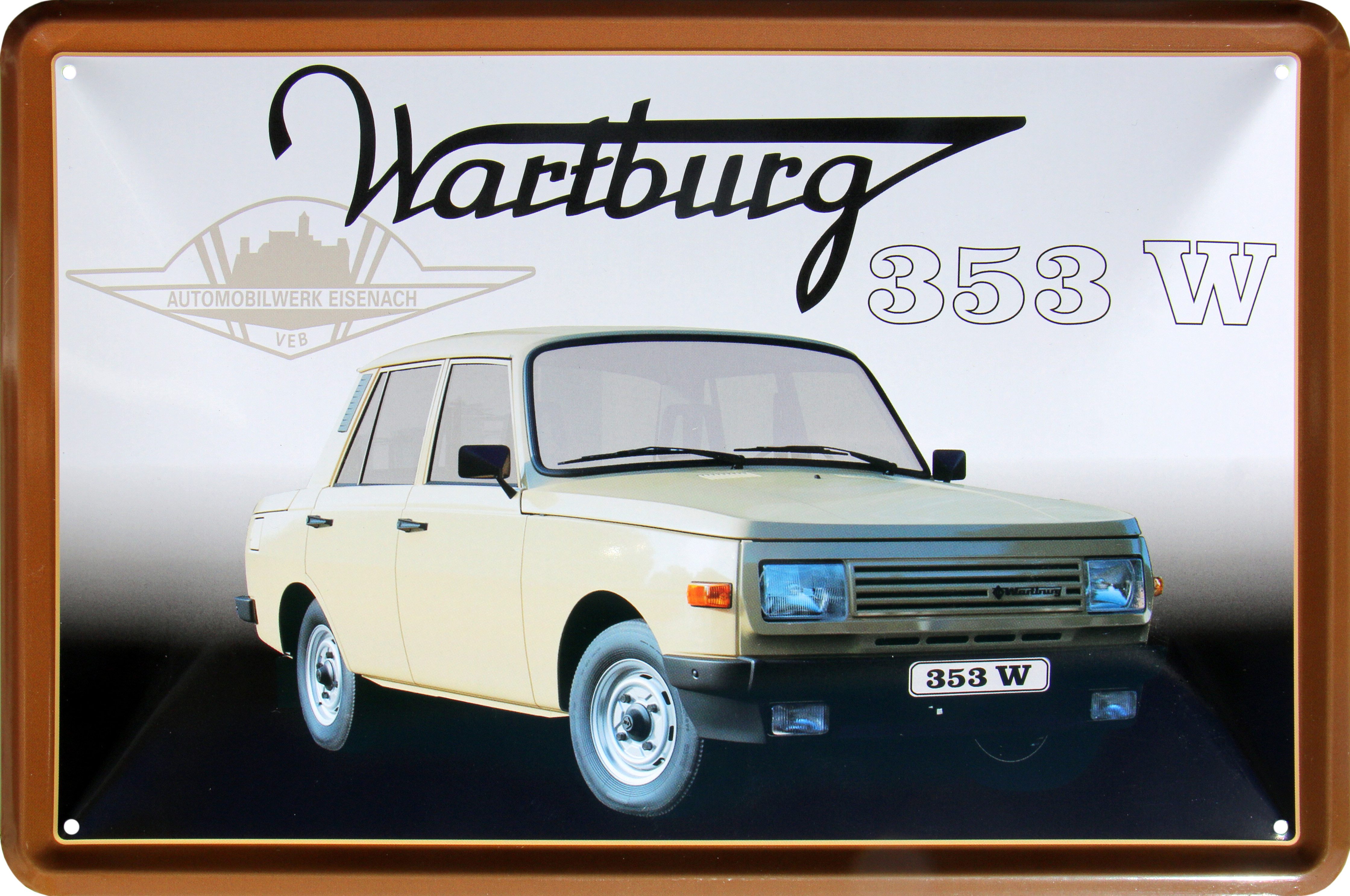 WOGEKA ART Metallbild Wartburg 353 W - 20 x 30 cm Retro Blechschild DDR Aut günstig online kaufen