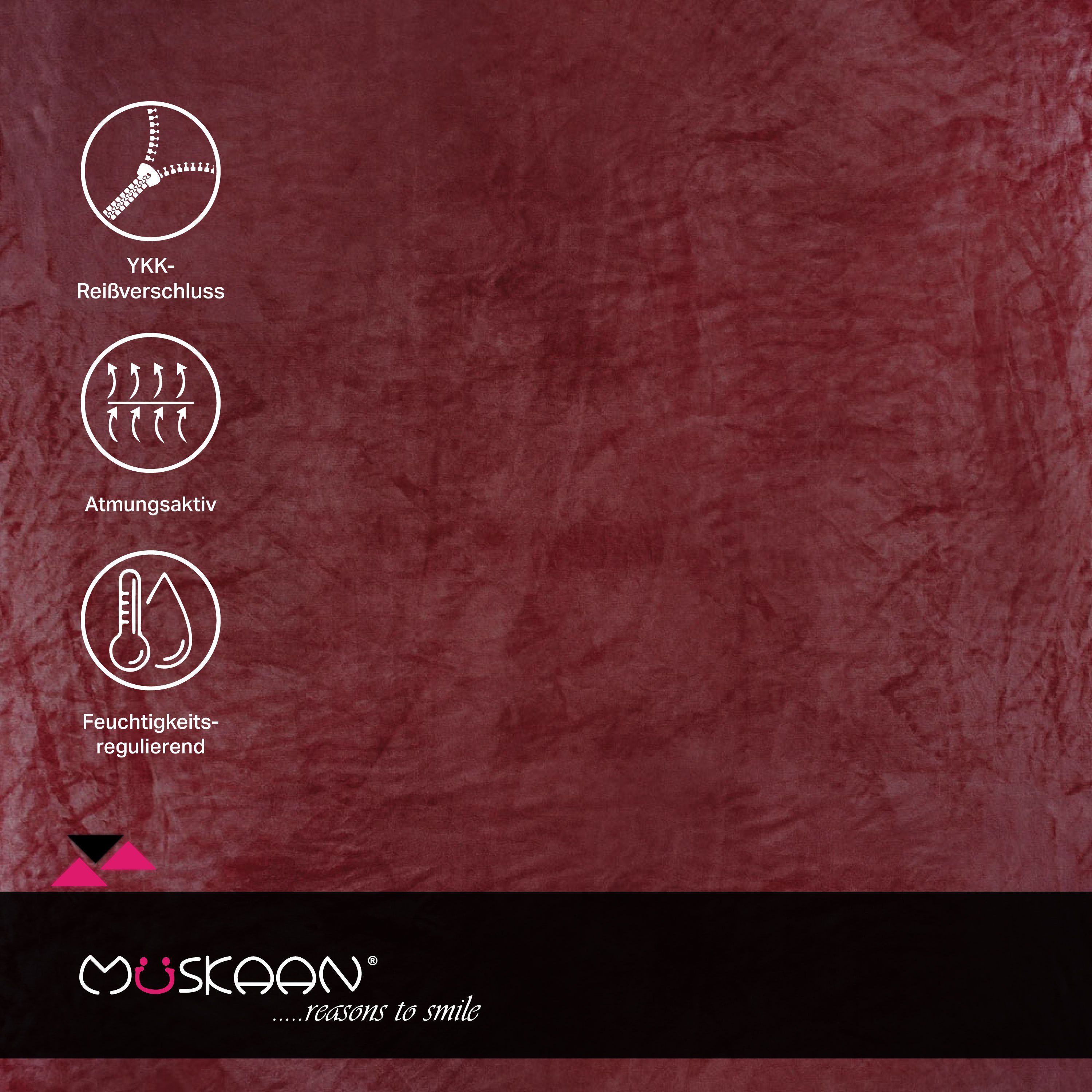 Müskaan Bettwäsche Wende Nicky Plüsch Winter Bettbezug Set Cashmere Touch Coral Fleece, Fleece, 2 teilig, warmer Bezug mit YKK Reißverschluss und Kissenbezug