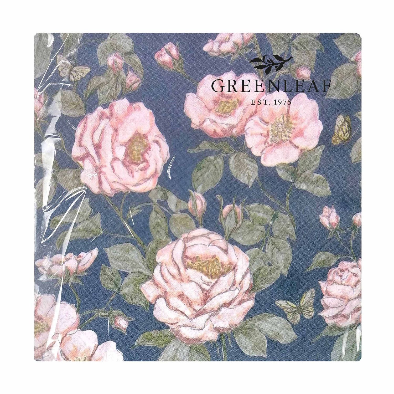 Greenleaf Papierserviette Rose, (20 St), 3-Lagig 33x33 cm Dekor Papierservietten