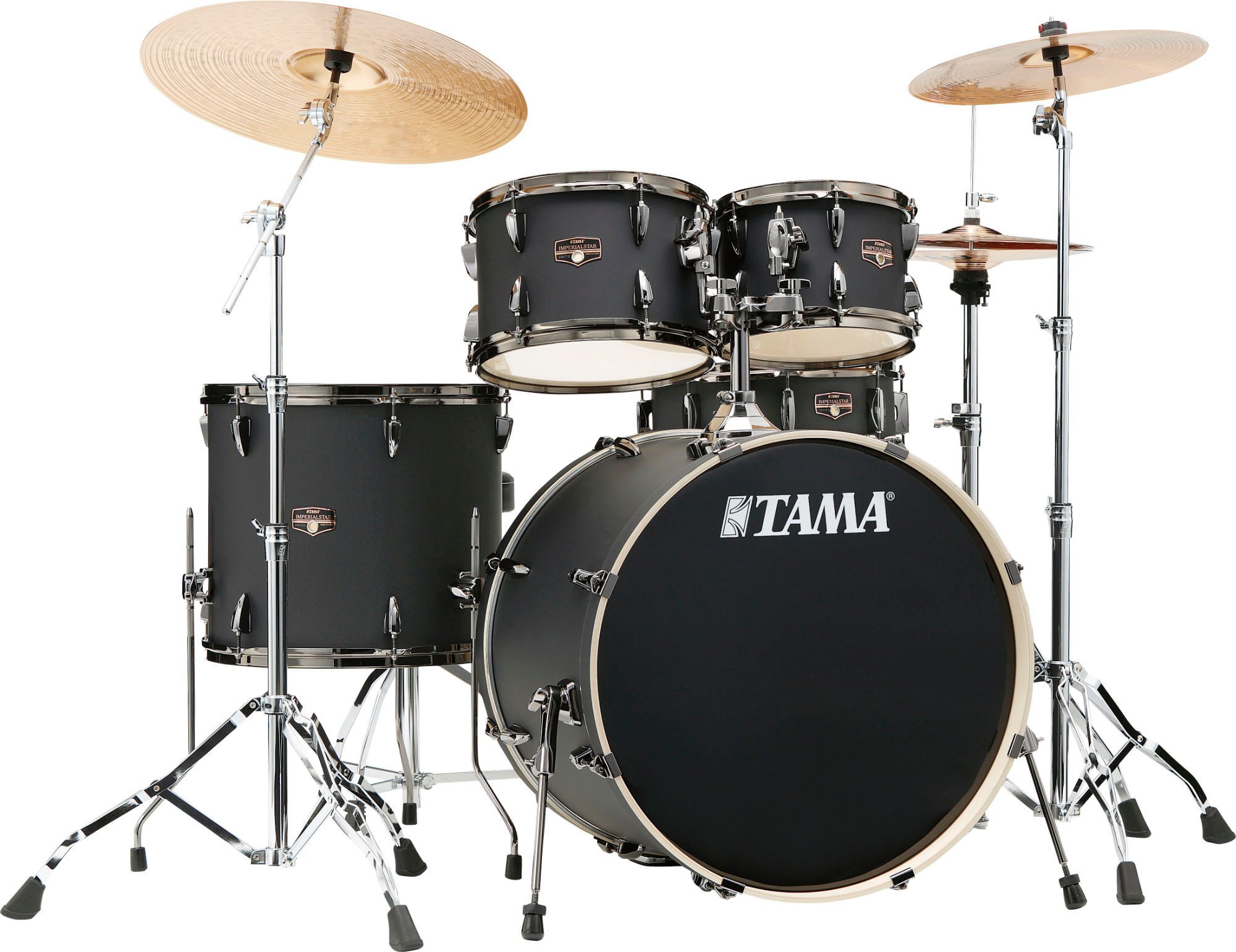 Tama Schlagzeug IP52H6WBN-BOB Imperialstar Drumkit Blacked Out Black,Einsteiger-Schlagzeug-Set mit allem Drum & Dran!, 5-St., inklusive Hardware und Becken, Inklusive Meinl HCS Beckensatz