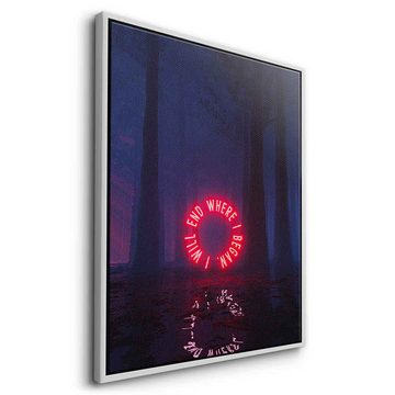 DOTCOMCANVAS® Leinwandbild Full Circle, Leinwandbild Full Circle KI AI generiert digitale Kunst Wandbild