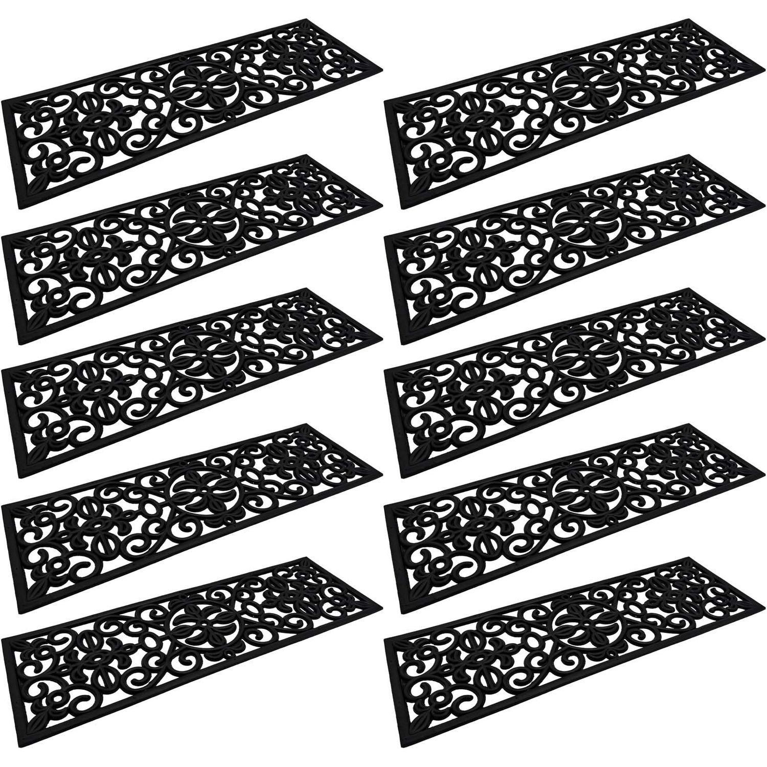 BURI Fußmatte Stufenmatte Gussoptik Treppe Fußmatte günstig online kaufen