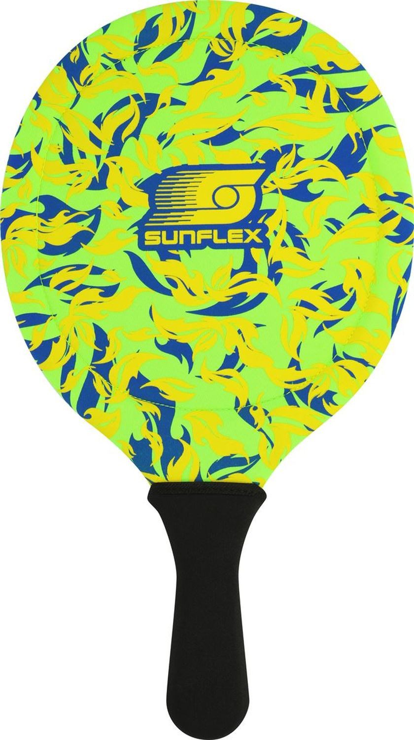 Sunflex Beachball Beachball Set Flames Firegreen, Beachtennis Tennisspiel Funsport Wasserspiel Schläger