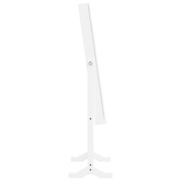 vidaXL Spiegel Schmuckschrank mit Spiegel & LED-Beleuchtung Freistehend Weiß (1-St)