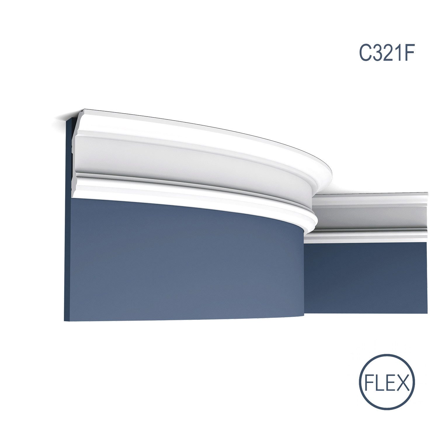 Orac Decor Flexprofil C321F Zierleiste flexible Eckleiste Profilleiste Stuck Leiste (Profilleiste, 1-St., Flexible Eckleiste, Stuckleiste, Zierleiste, 2 m), Profilleiste