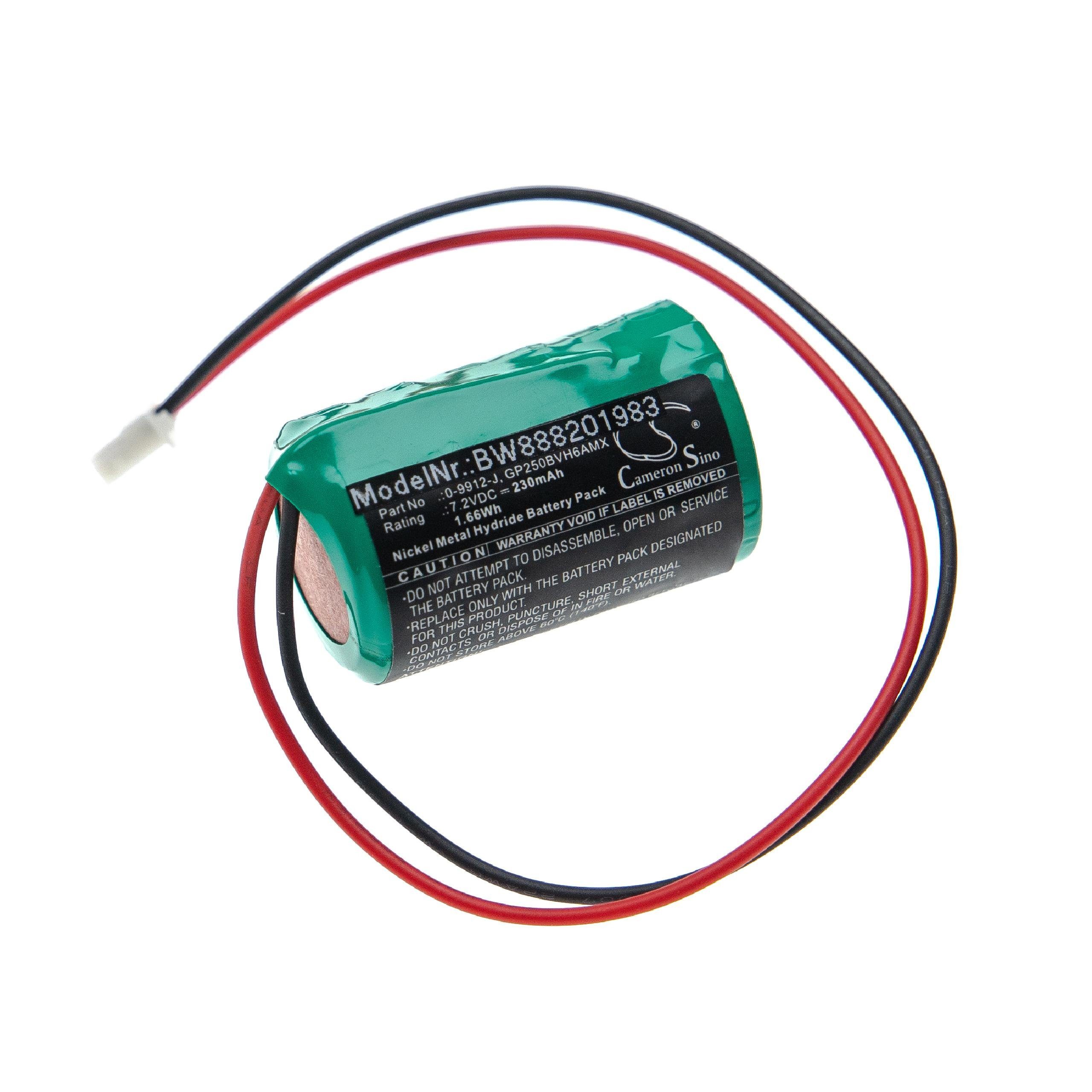 vhbw Akku passend für Visonic PowerMax MCS-700, Bell Box Alarmanlage (230 Akku Akku NiMH 230 mAh (7,2 V, 1 St), Leistungsfähiger Austausch-Akku für Alarm Control, Home Security