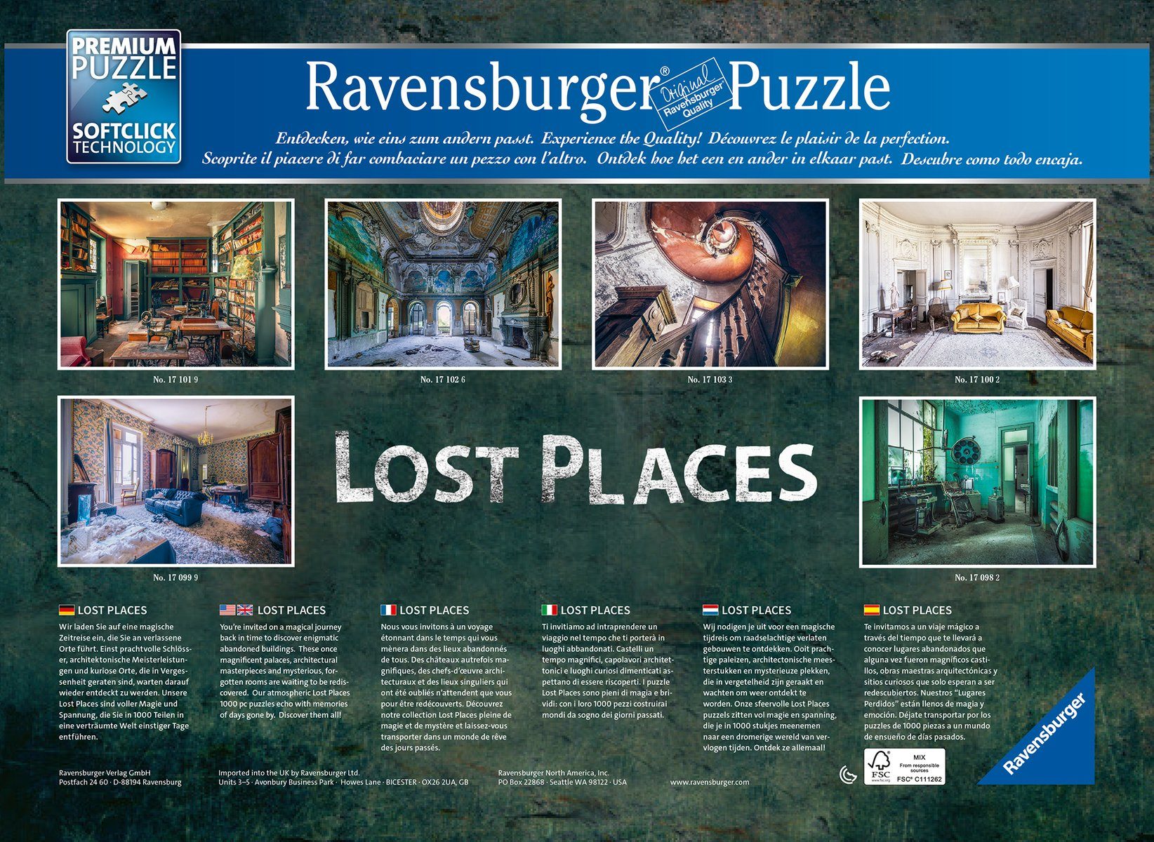 Made - in Ravensburger Puzzleteile, Dreamy, Lost schützt FSC® Germany, Puzzle weltweit 1000 - Places, Wald