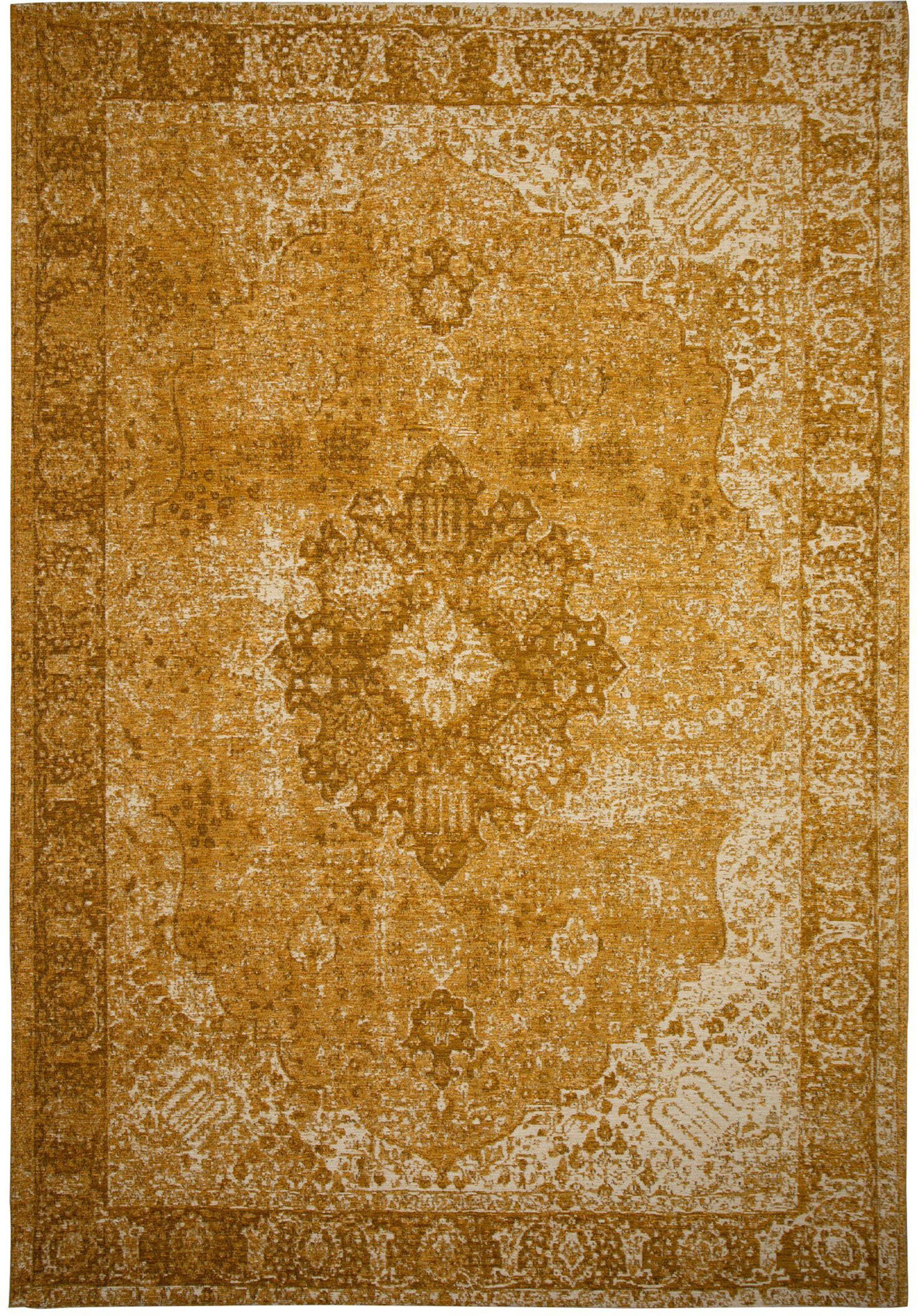 Teppich Antique, FLAIR RUGS, rechteckig, Höhe: 4 mm, Vintage-Muster goldfarben | Kurzflor-Teppiche