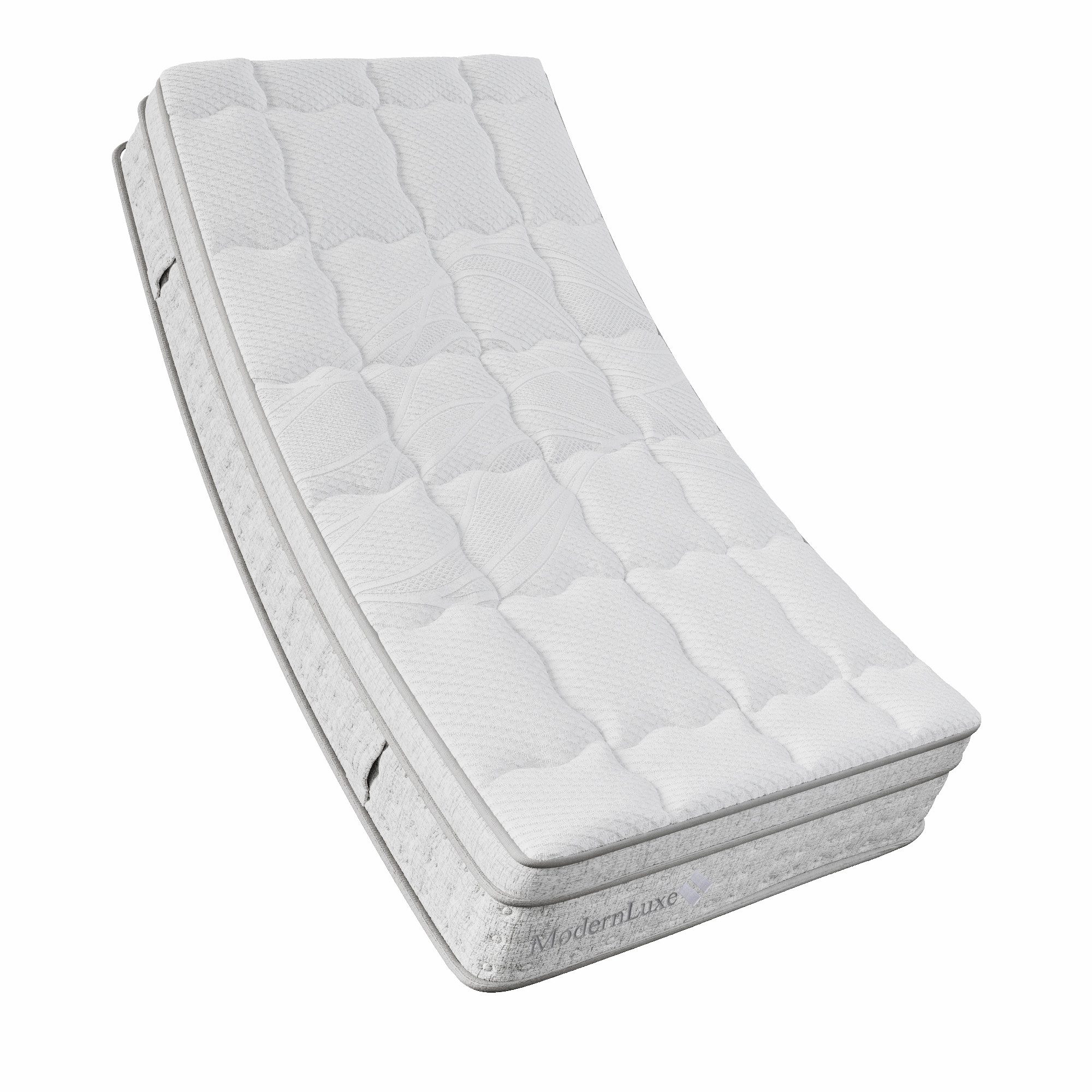 Taschenfederkernmatratze, Flieks, 25 cm hoch, 7-Zonen Federkernmatratze 90x200cm, ergonomisch, Härtegrad H3
