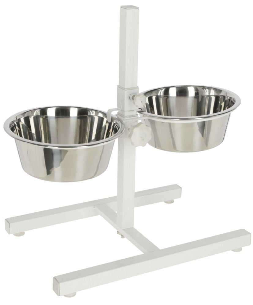 Futterstation Kerbl Futterbar inkl. Näpfe 2x 1800ml, weiß Futternapf Hunde Hundenapf