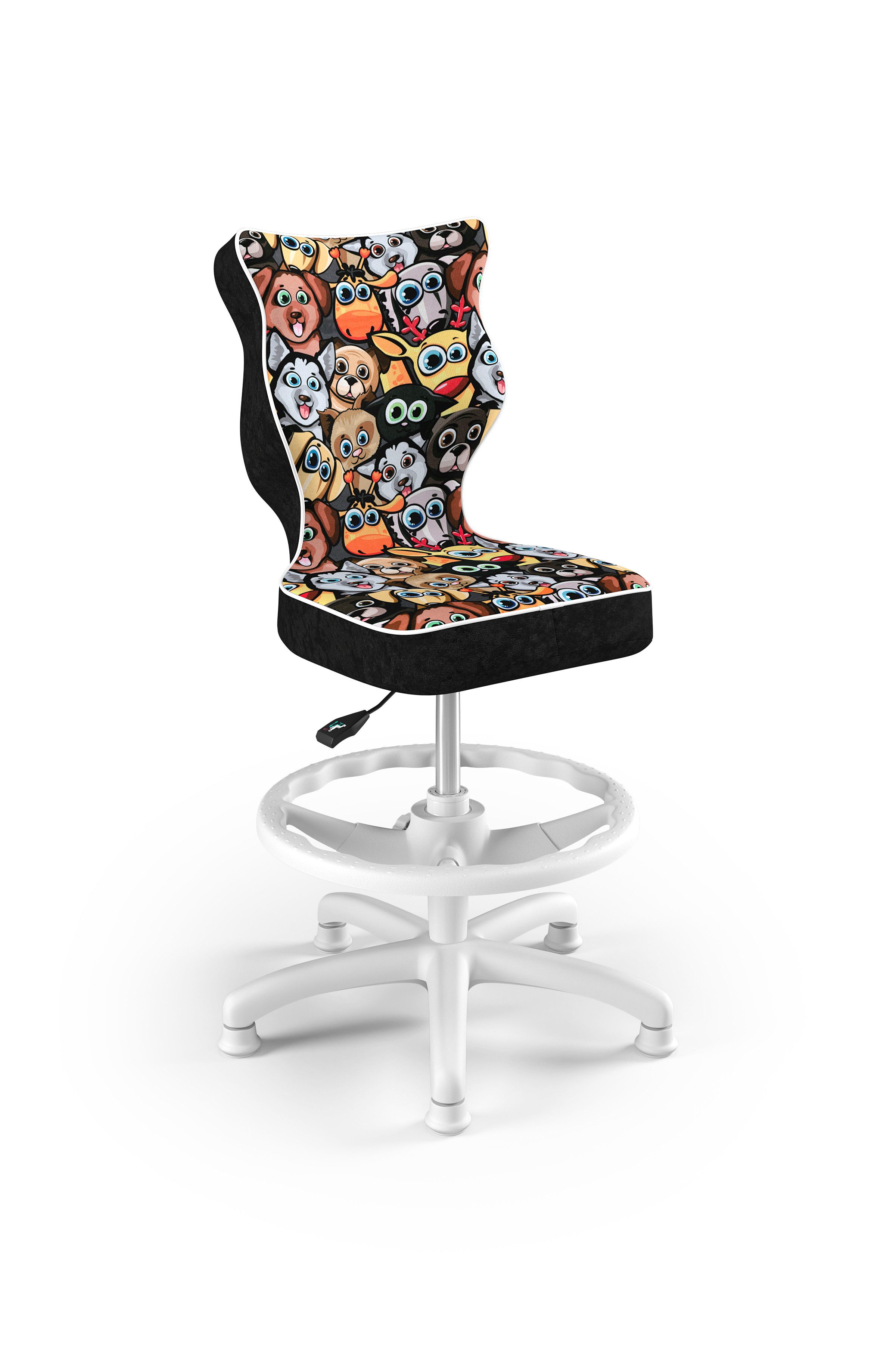 Raumhirsch Furniture Drehstuhl Petit Kinderstuhl mit Fußstütze weiß Storia 28 Größe 4