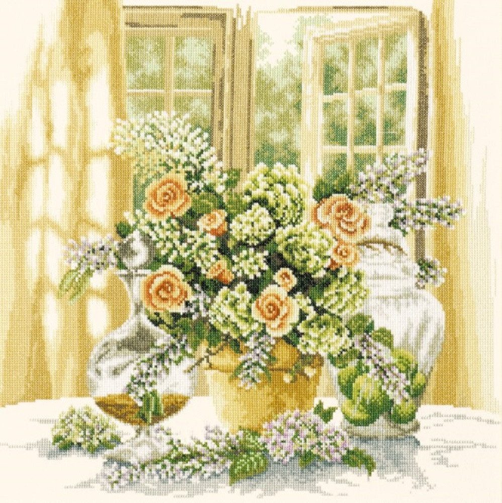 Lanarte Kreativset Lanarte Zählmusterpackung Sonniger Morgen, Kreuzstichpackung, (Set, embroidery Kit), Made in Europe