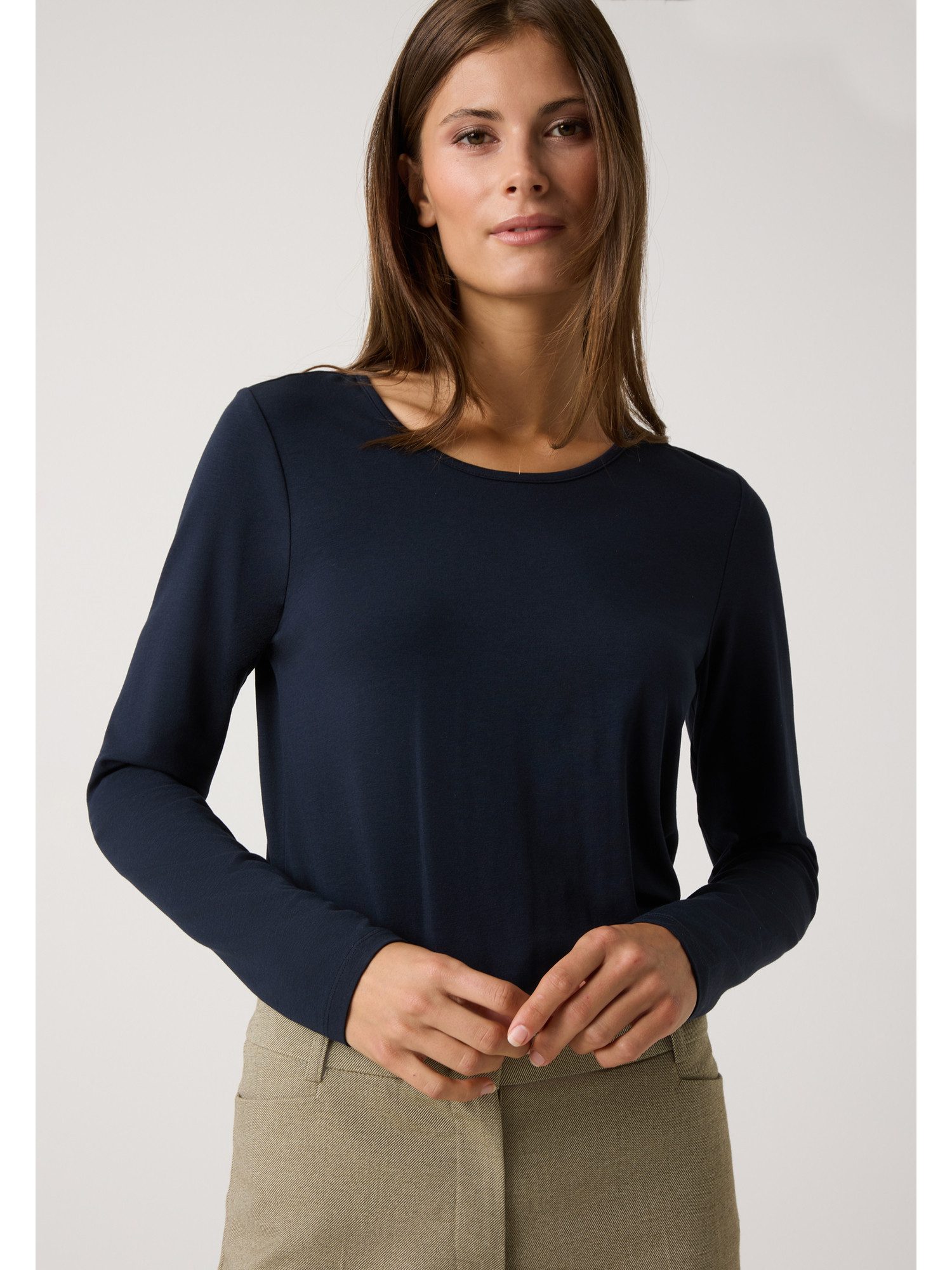 MORE&MORE Langarmshirt Baumwol-Modal-Jerseyshirt soft günstig online kaufen