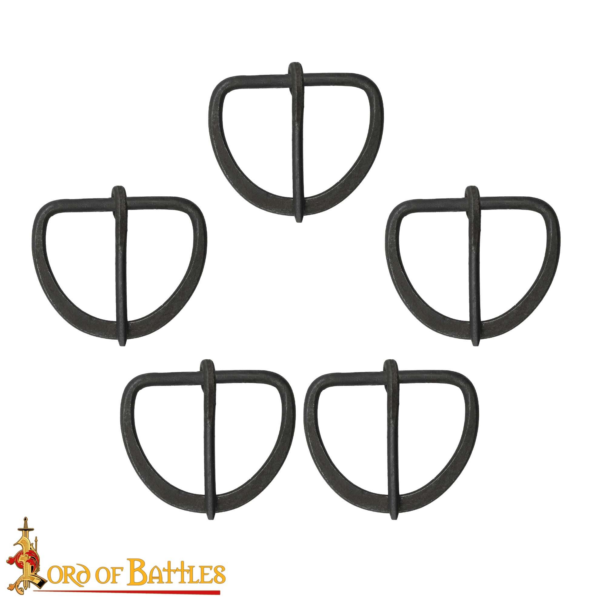 Lord Of Battles Gürtelschnalle Handgeschmiedete Eiserne Gürtelschnalle Mittelalter L im 5er Set