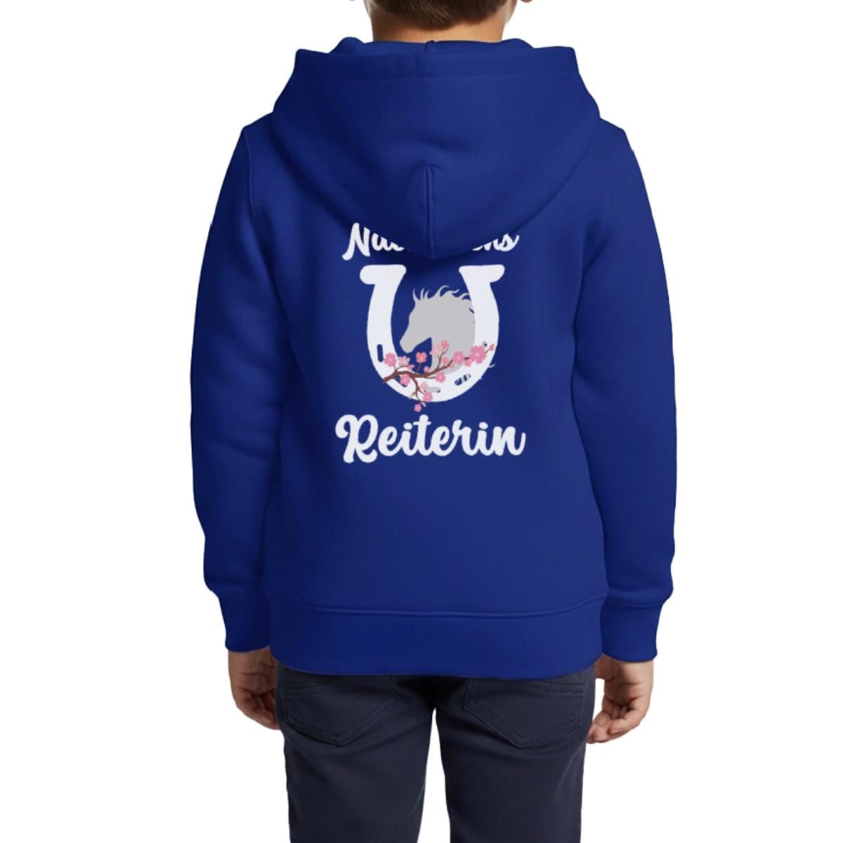 Sweatjacke Nachwuchs Reiterin, Hufeisen Pferdeliebe Kinder Premium Organic Zip H
