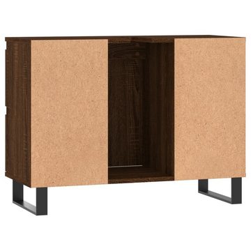 vidaXL Badezimmerspiegelschrank Badschrank Braun Eichen-Optik 80x33x60 cm Holzwerkstoff (1-St)