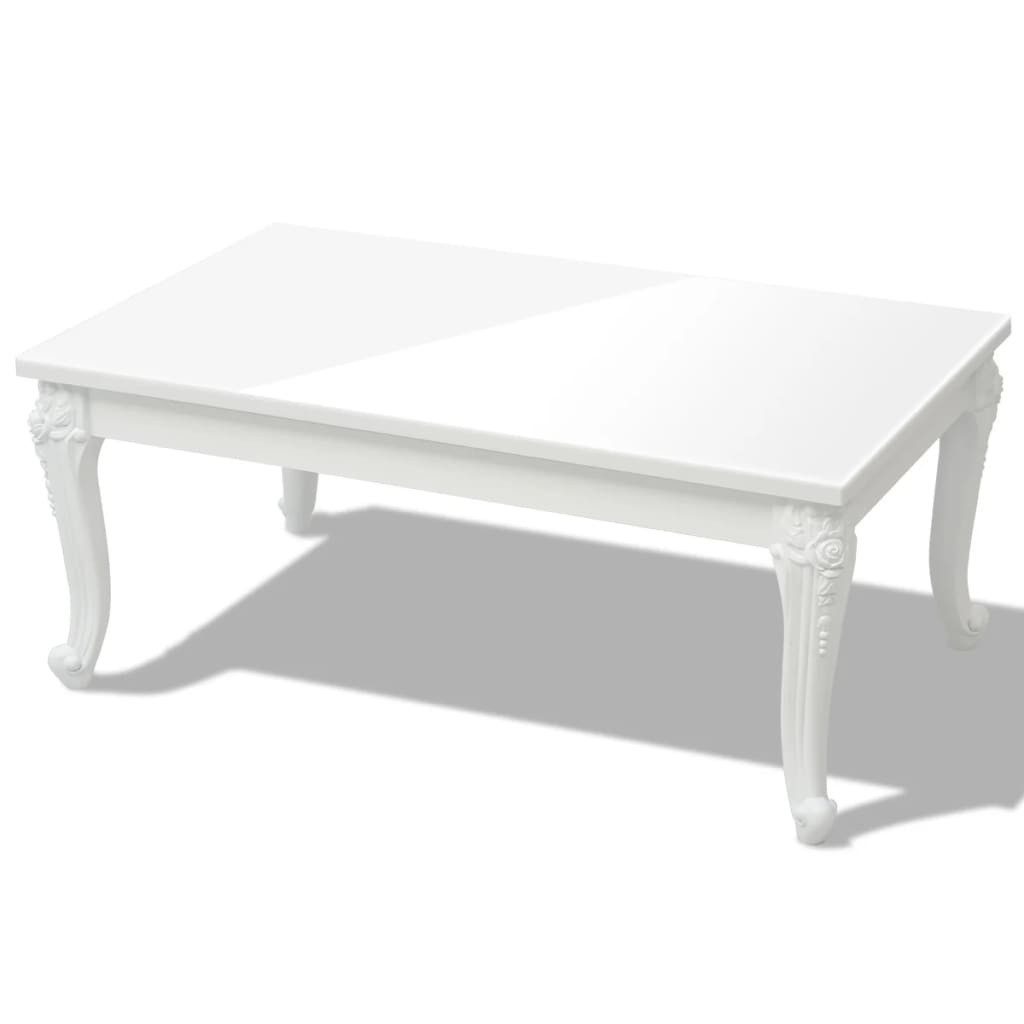 vidaXL Ablagetisch, Couchtisch 100x60x42 cm Hochglanz-Weiß günstig online kaufen