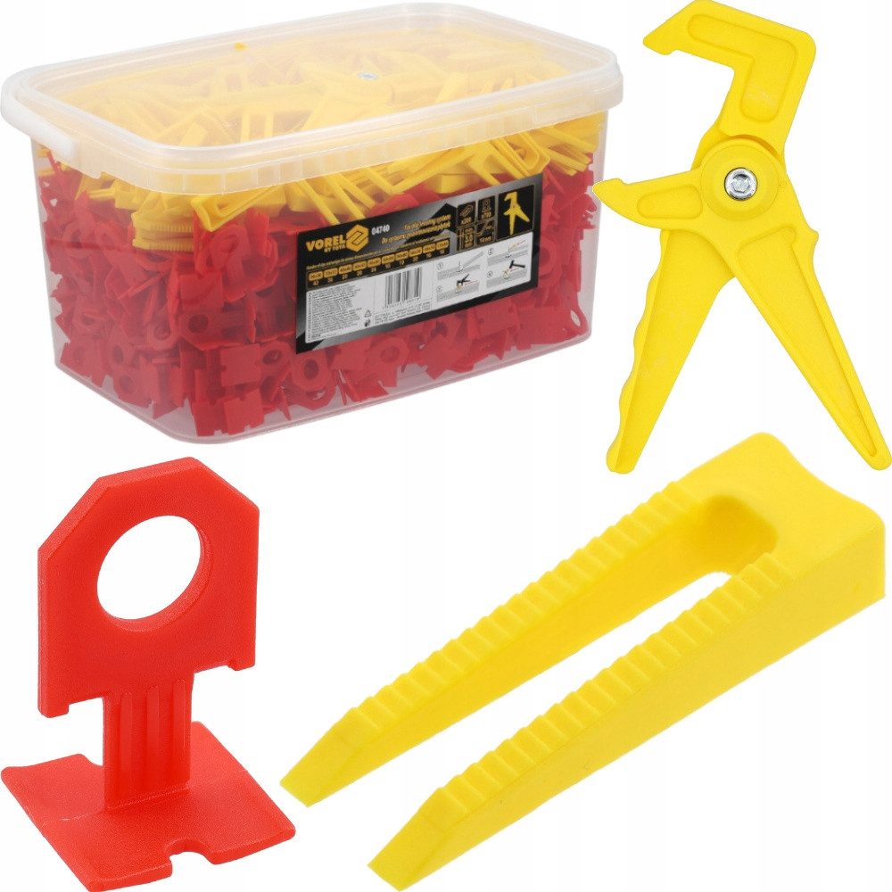 TRIZERATOP Nivelliersystem Système de nivellement de carrelage 3 mm 700+200 pinces (Fliesen Nivelliersystem 3 mm Set mit 700 Clips, 200 Keilen und Zange)