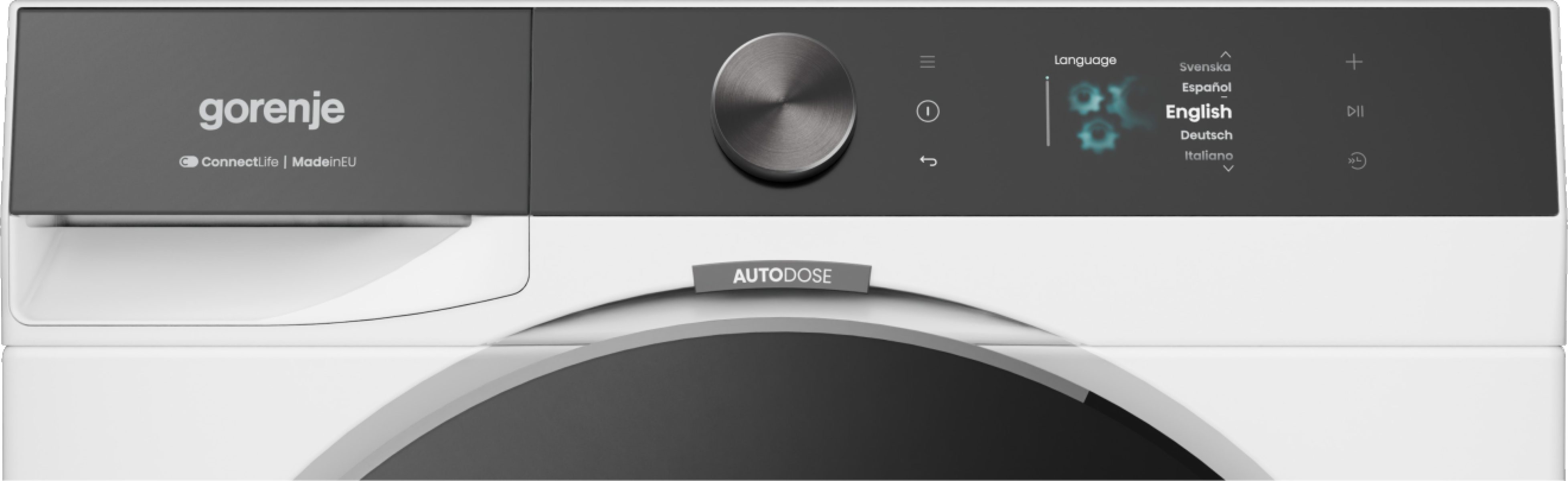 GORENJE Waschmaschine G800 WG814A5T4, 10 kg, 1400 U/min, 50% besser als Energieklasse A, farbiges TFT-Display, Auto-Dosierung