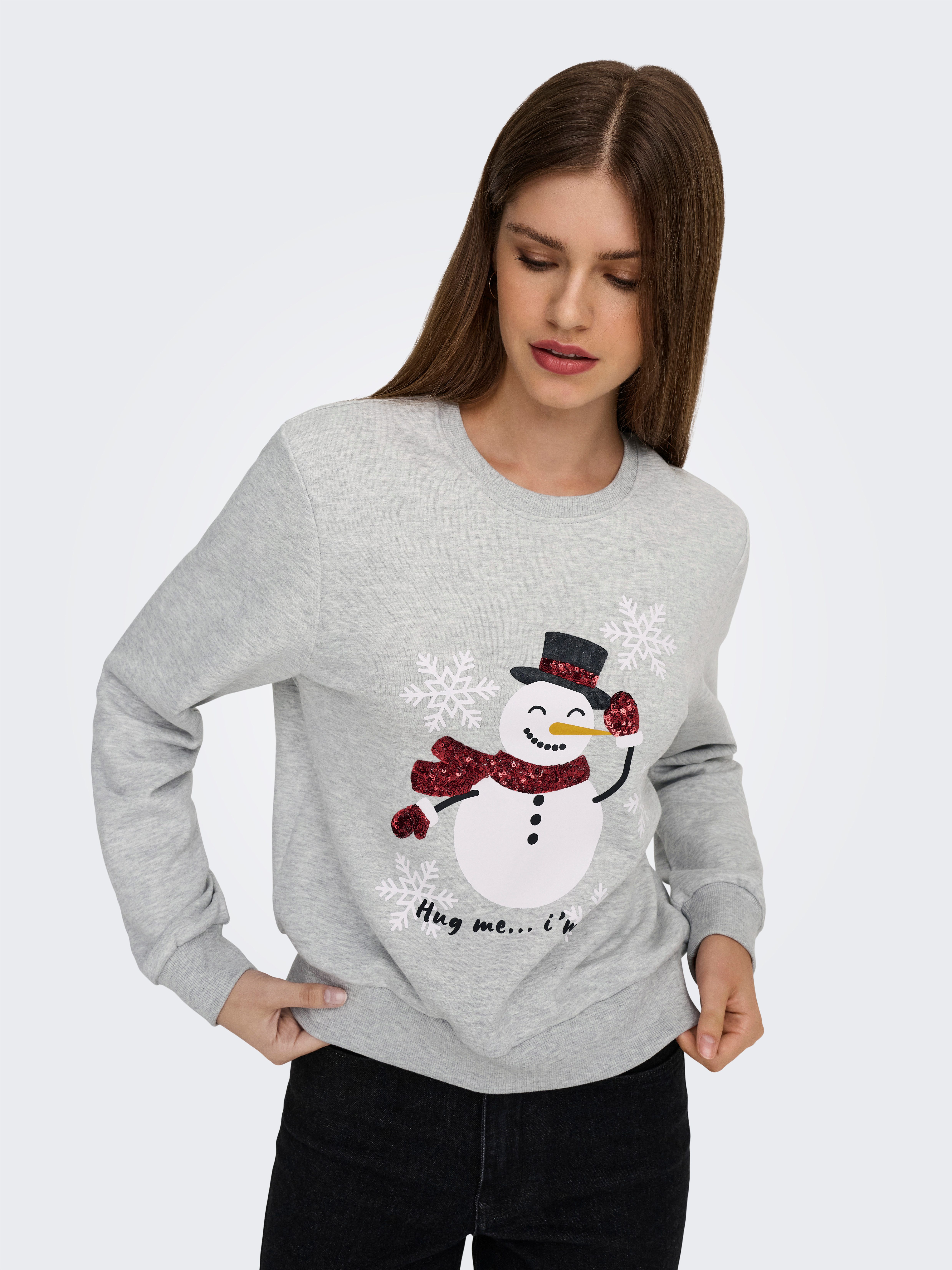 ONLY Weihnachtssweatshirt ONLYDA XMAS L/S O-NECK BOX SWT mit verschiedenen günstig online kaufen