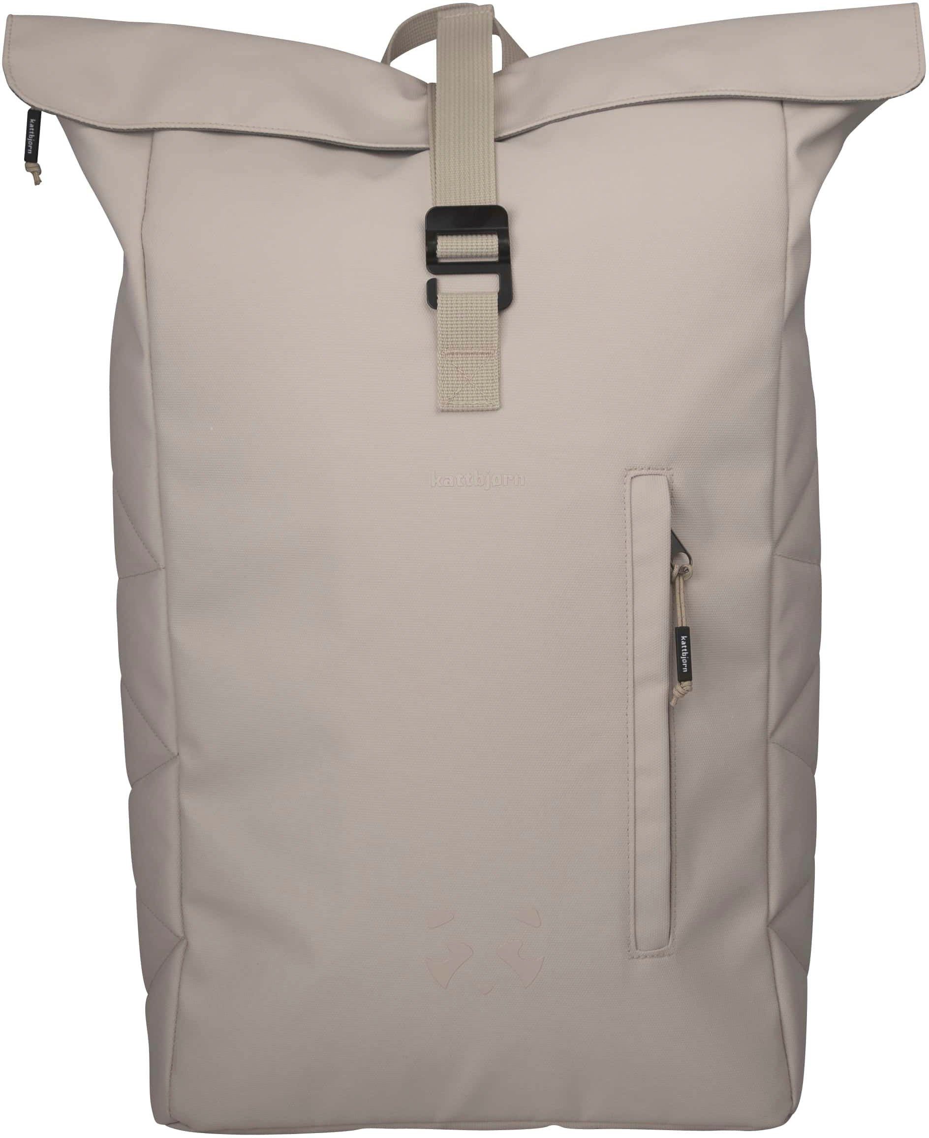 KATTBJØRN Laptoprucksack Rolltop, Sandy Beige