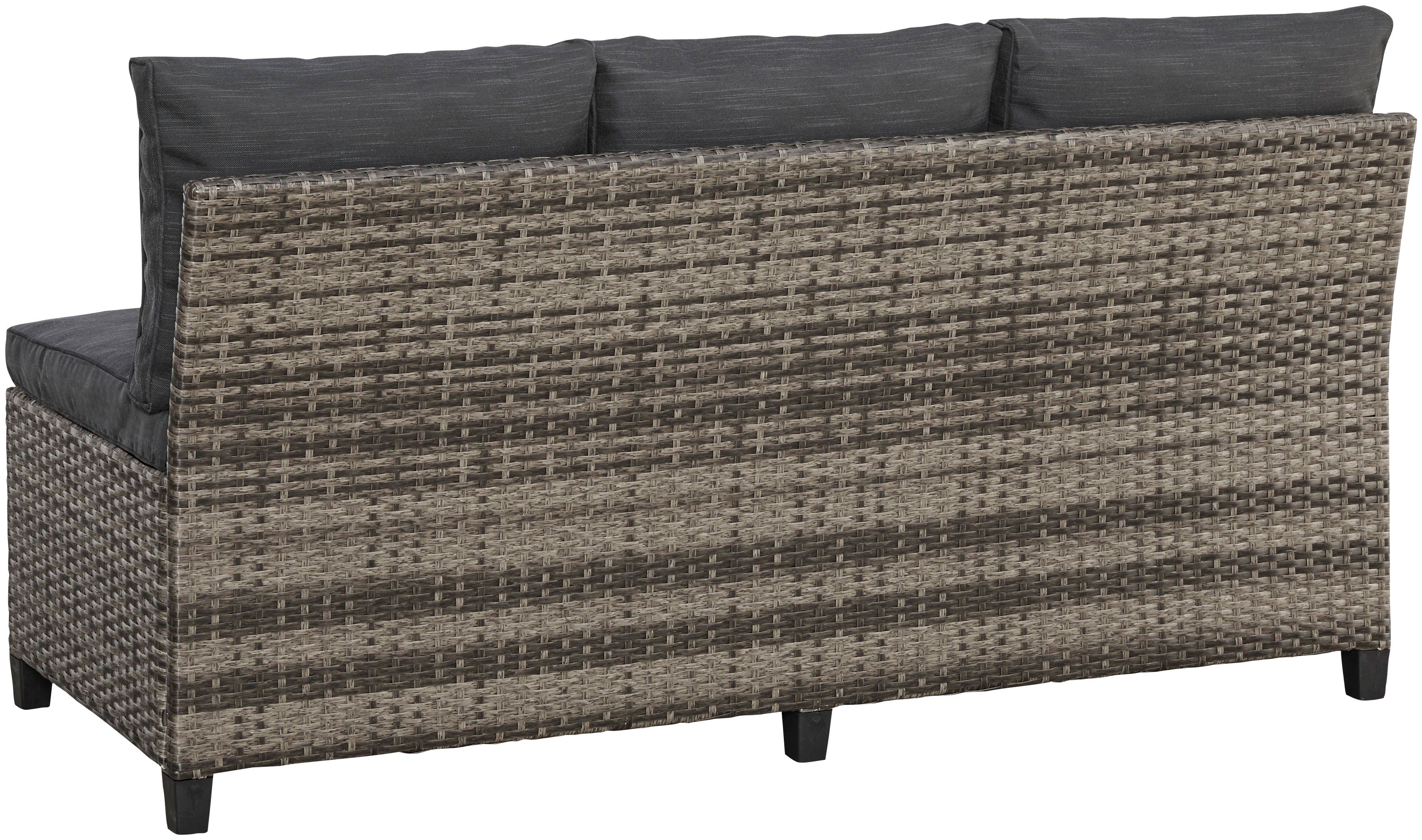 cm, (20-tlg), anthrazit | Hocker, Rotterdam, 2 Tisch 3 Sofas, grau Polyrattan KONIFERA Gartenlounge-Set 120x82