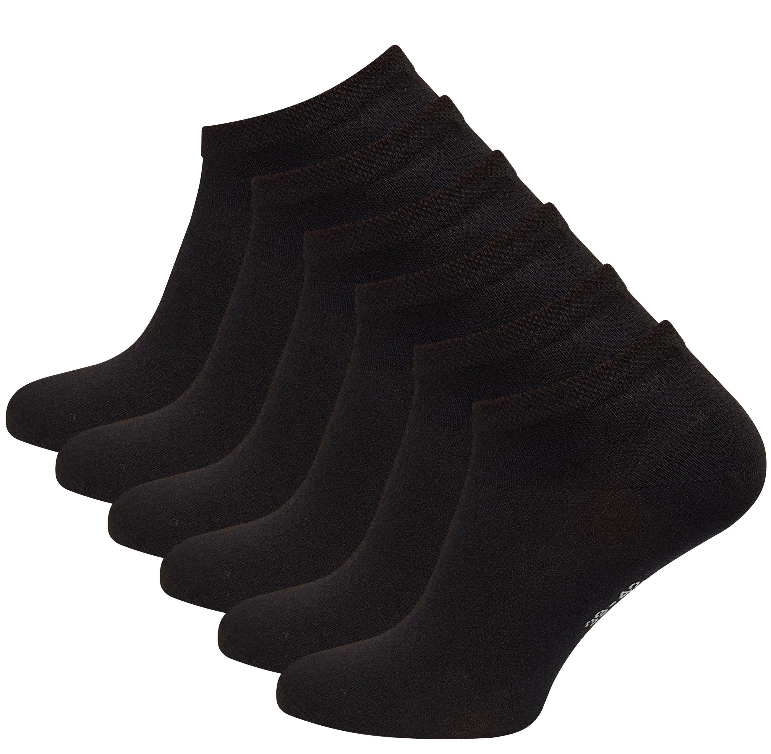 Vincent Creation® Sneakersocken (6-Paar) weich schwarz durch atmungsaktiv Viskose und