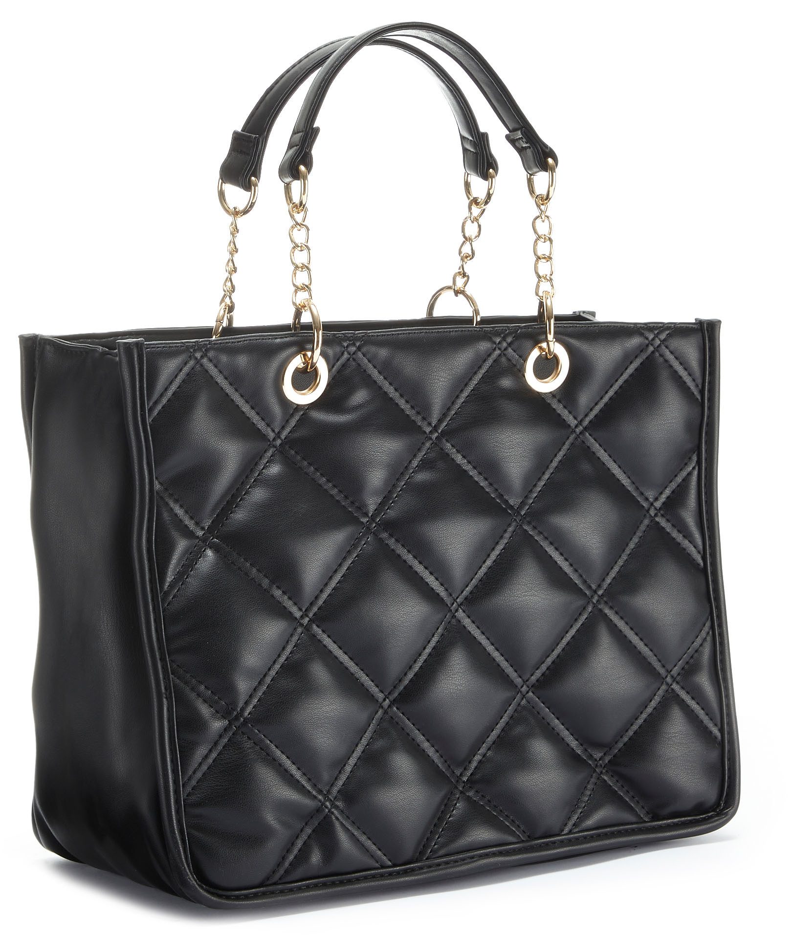 Vivance by Lascana Handtasche Henkeltasche, Schultertasche, Minibag, Damentasche, mit modischer Steppung und Ketten-Details VEGAN