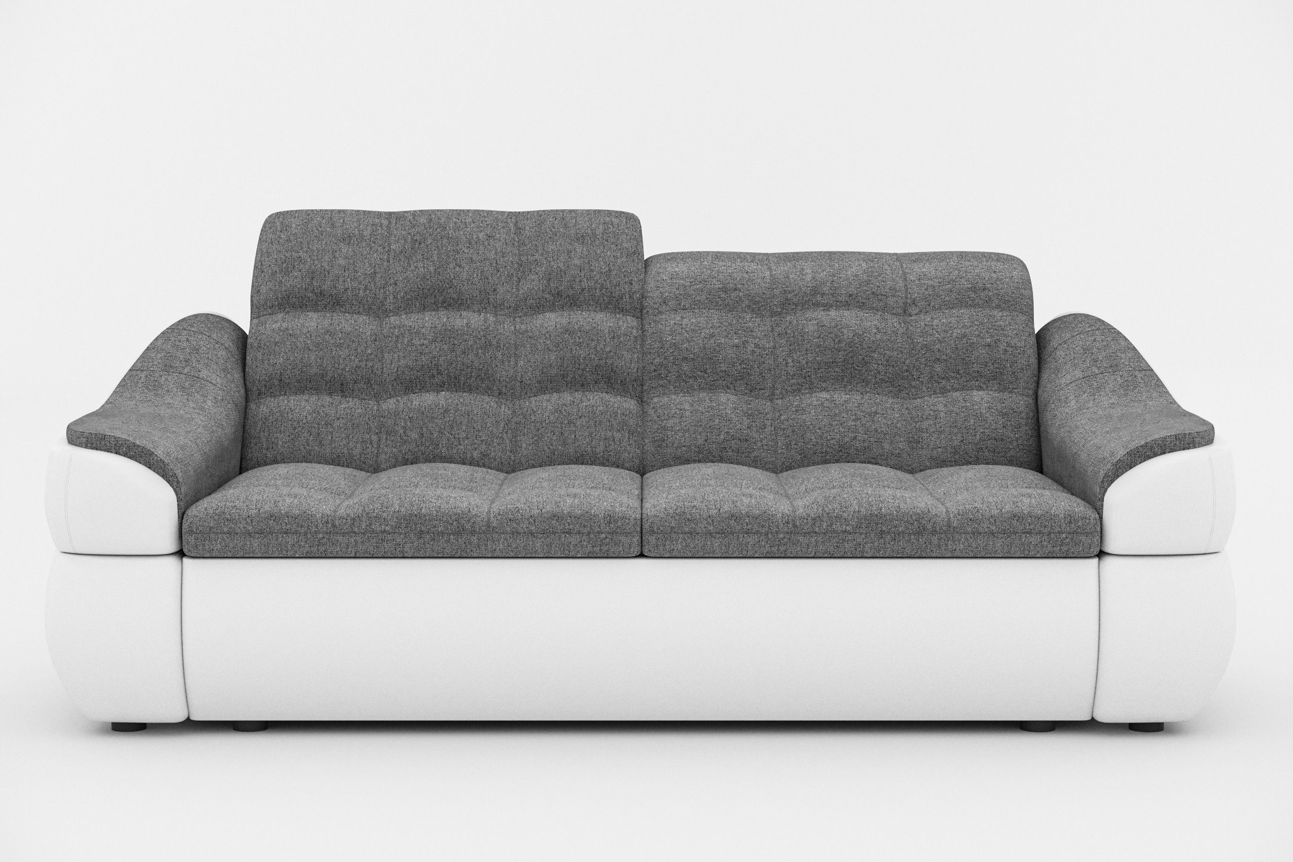 Sofa, 2-Sitzer, mit Steppung, frei mit im Alisa, Raum und Armlehnen Sitzkomfort 3-Sitzer stellbar, Stylefy Rückenlehne,