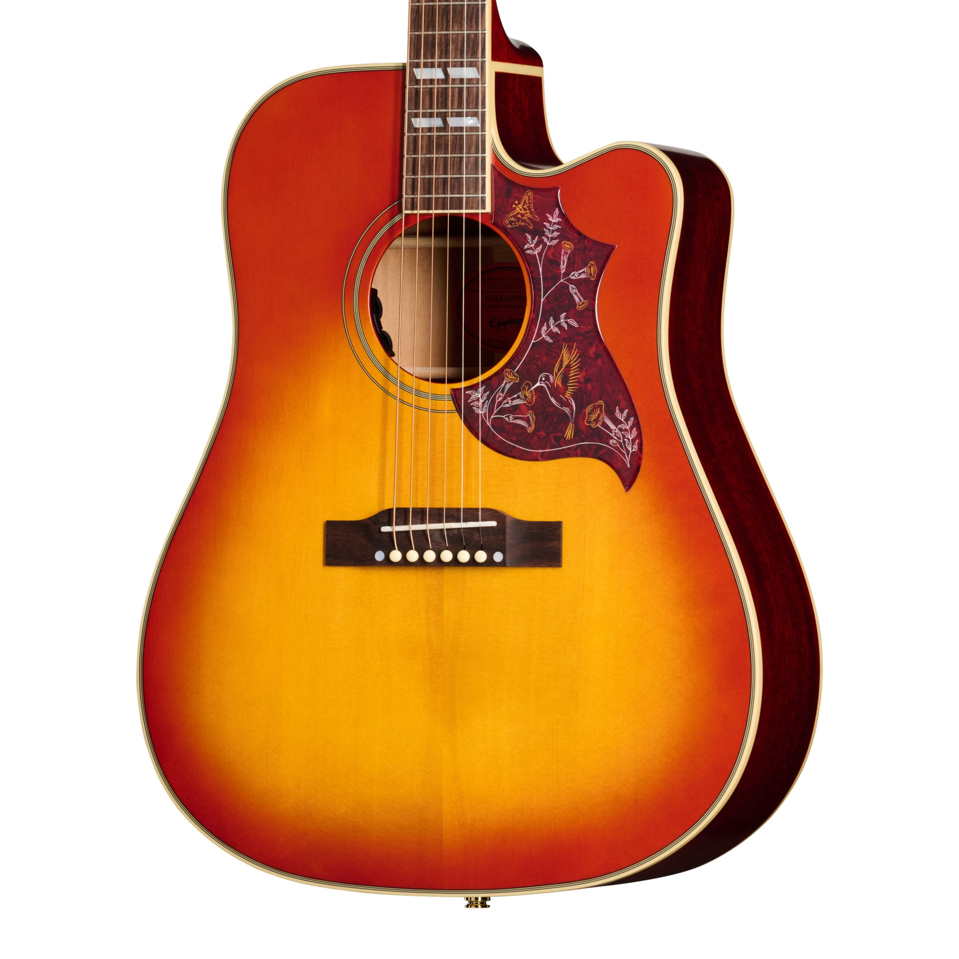 Epiphone Westerngitarre, Westerngitarren, Dreadnought Gitarren, Hummingbird Standard EC Cherry Sunburst - Westerngitarre