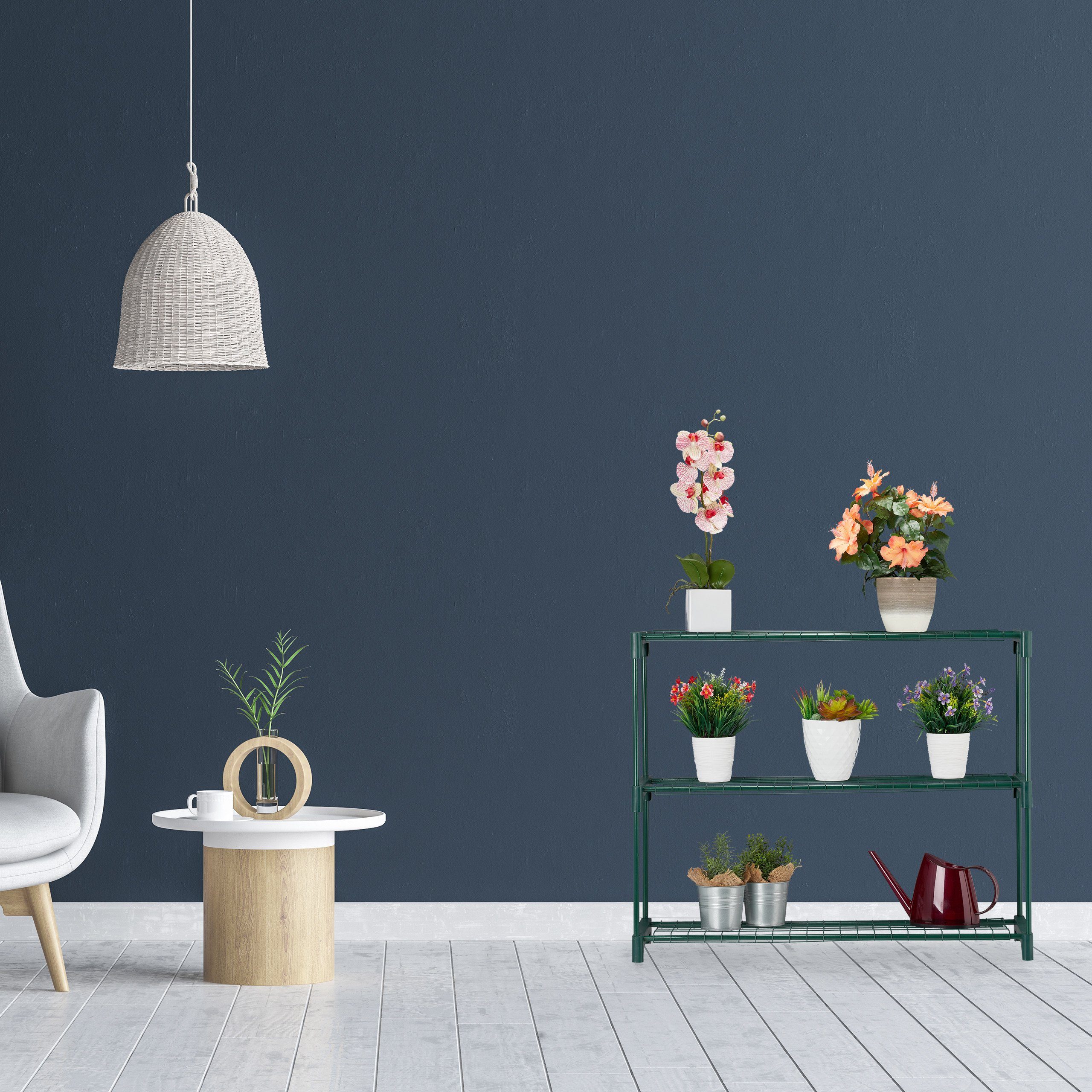 relaxdays Blumenständer Pflanzenregal mit 3 Ablagen günstig online kaufen