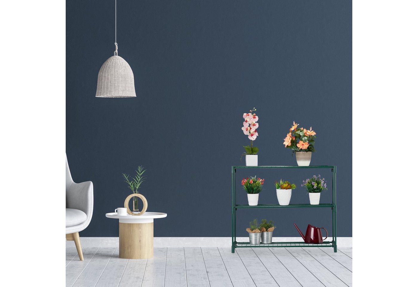 Thumbnail - relaxdays Blumenständer Pflanzenregal mit 3 Ablagen